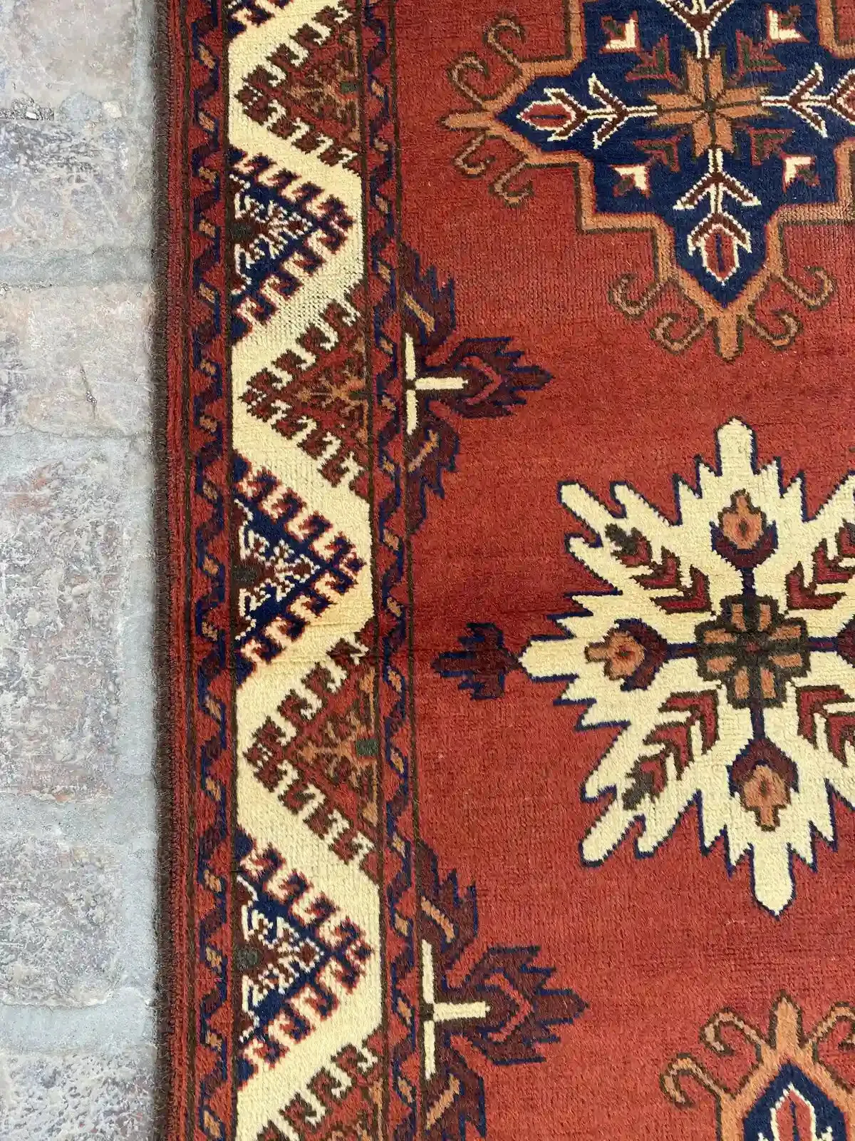 Handmade Afghan Runner Rug - Traditional Design