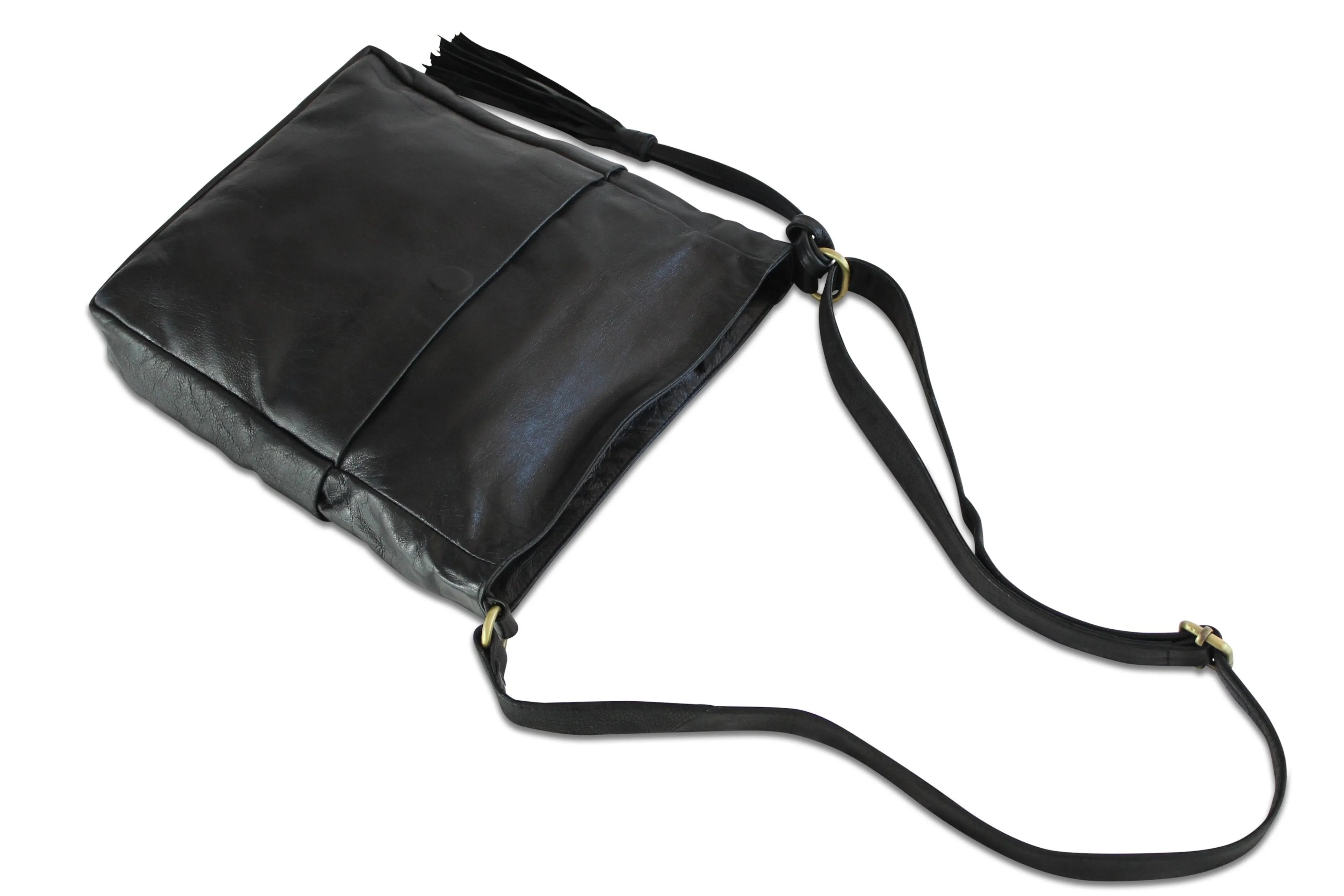 JADE LEATHER HANDBAG IN BLACK