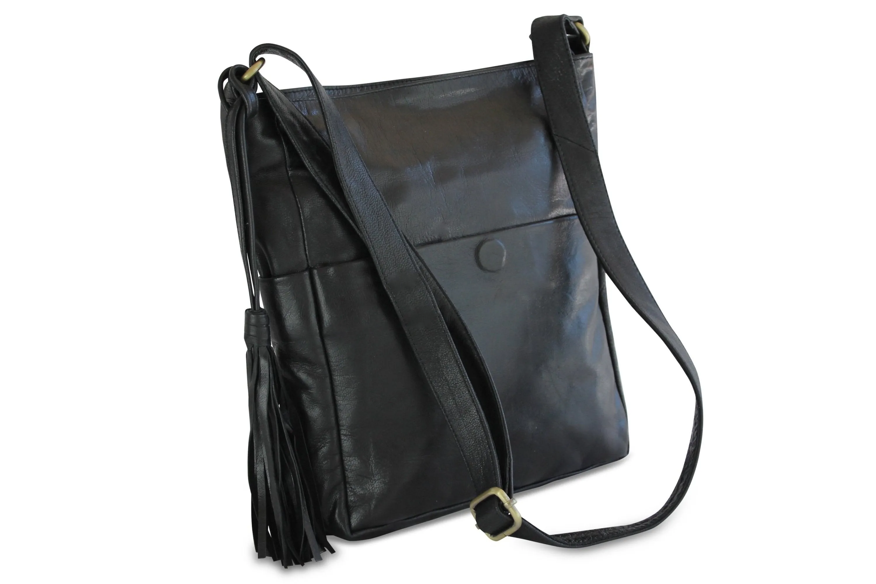 JADE LEATHER HANDBAG IN BLACK