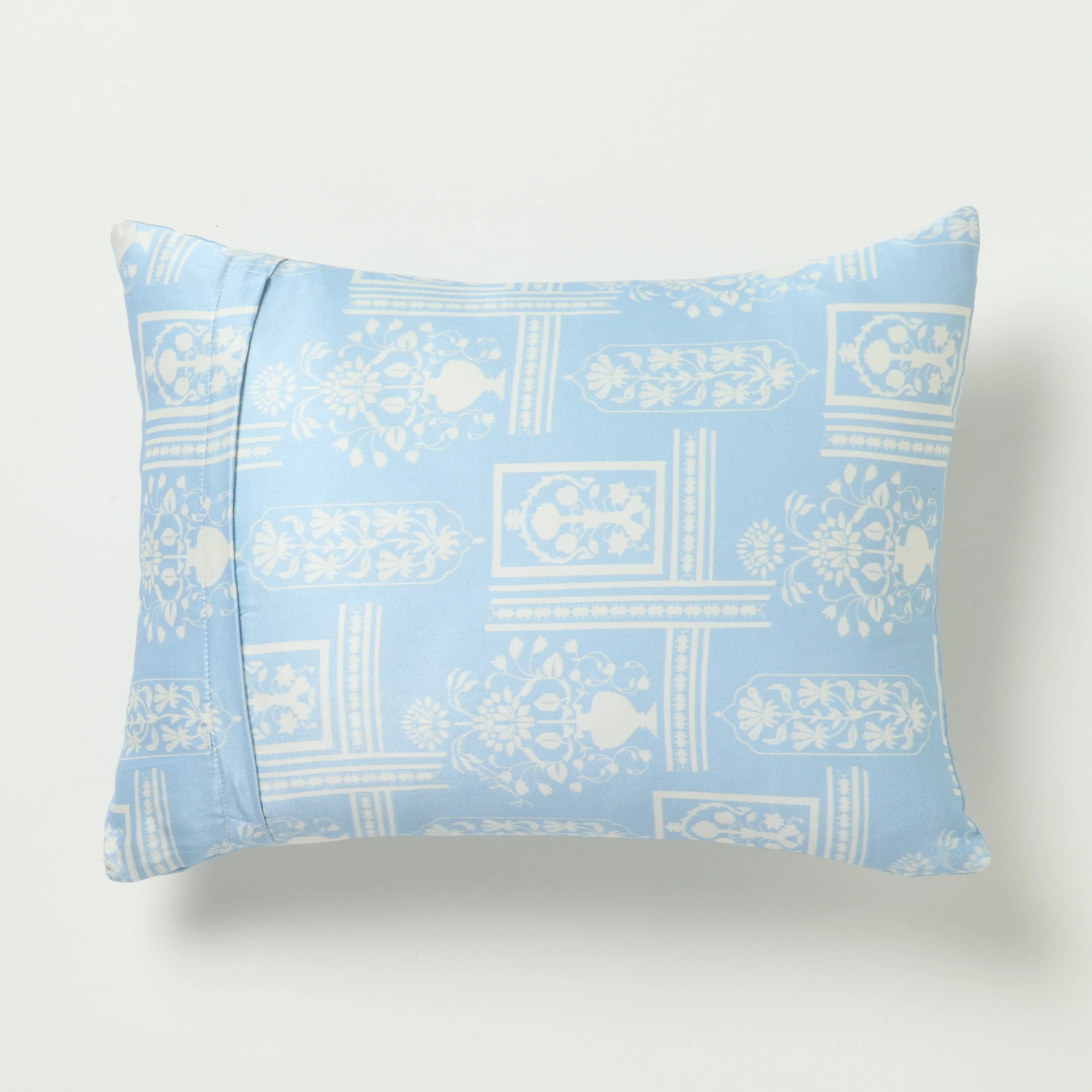 Jharoka Accent Embroidered Rectangular Cushion LAPIS