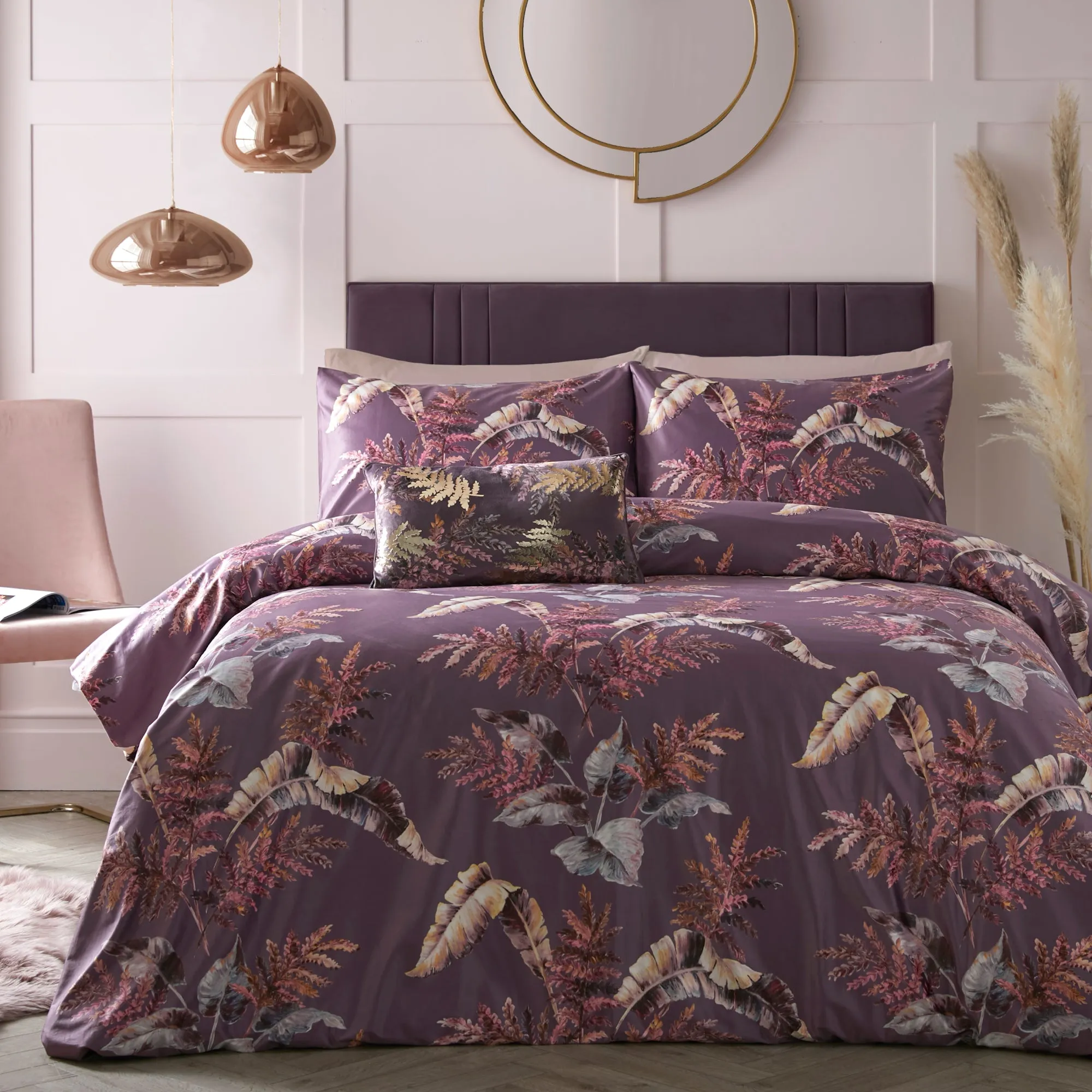 Josette Duvet Cover Set by Soiree in Mauve