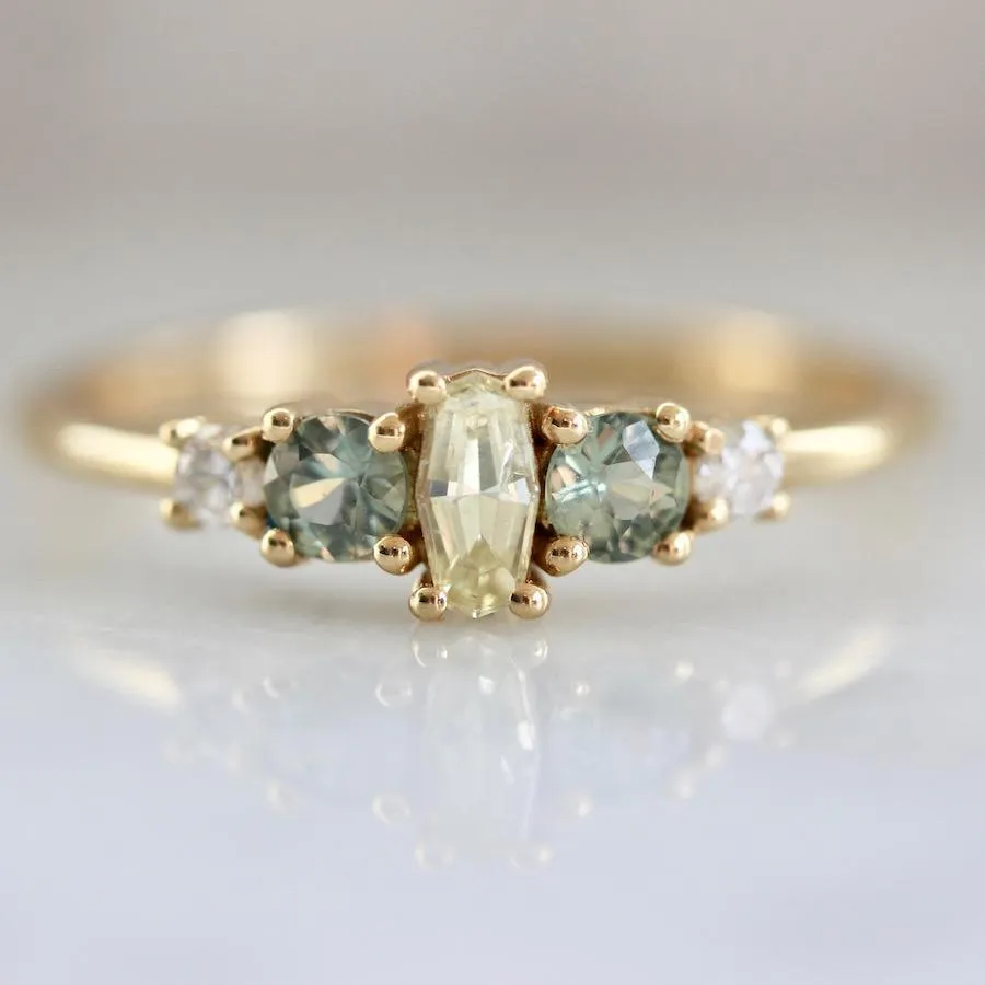 Juniper Yellow Diamond and Sapphire Ring