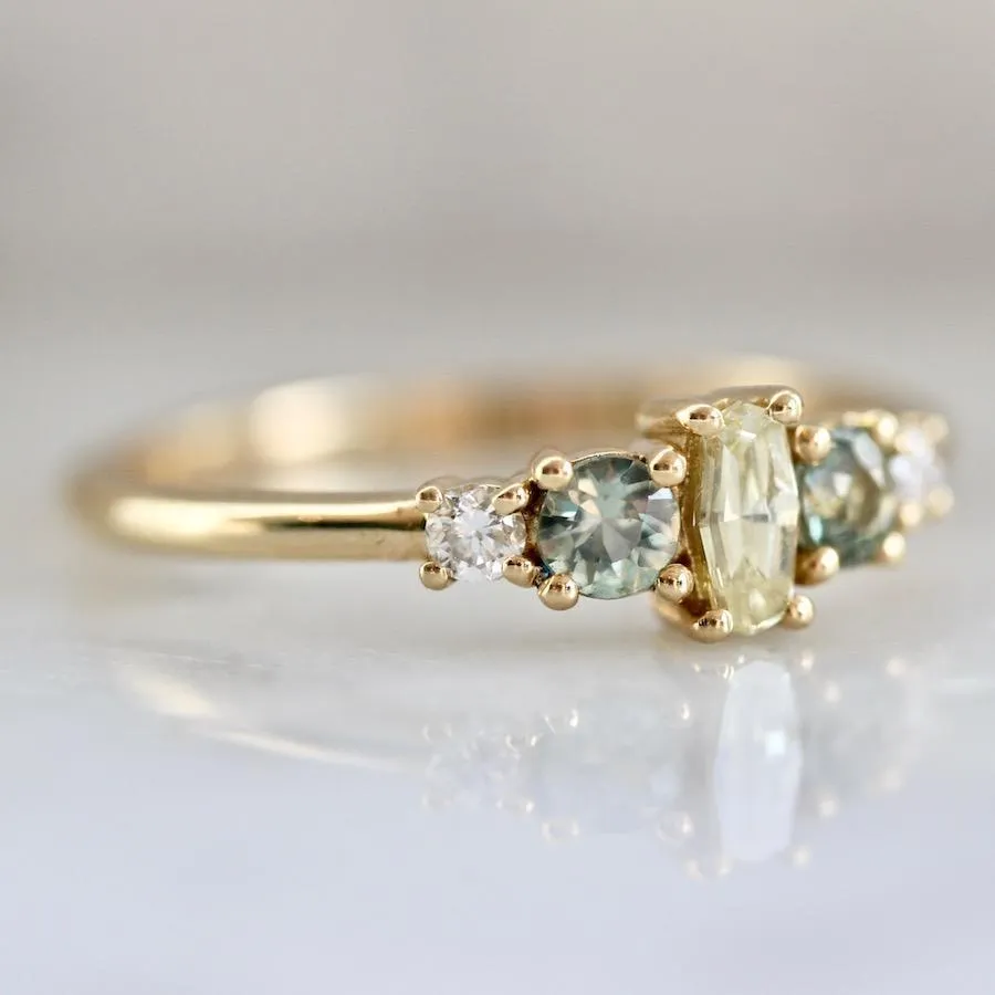 Juniper Yellow Diamond and Sapphire Ring