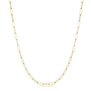 Kaylee 20” Gold Petite Paperclip Chain Linked Necklace