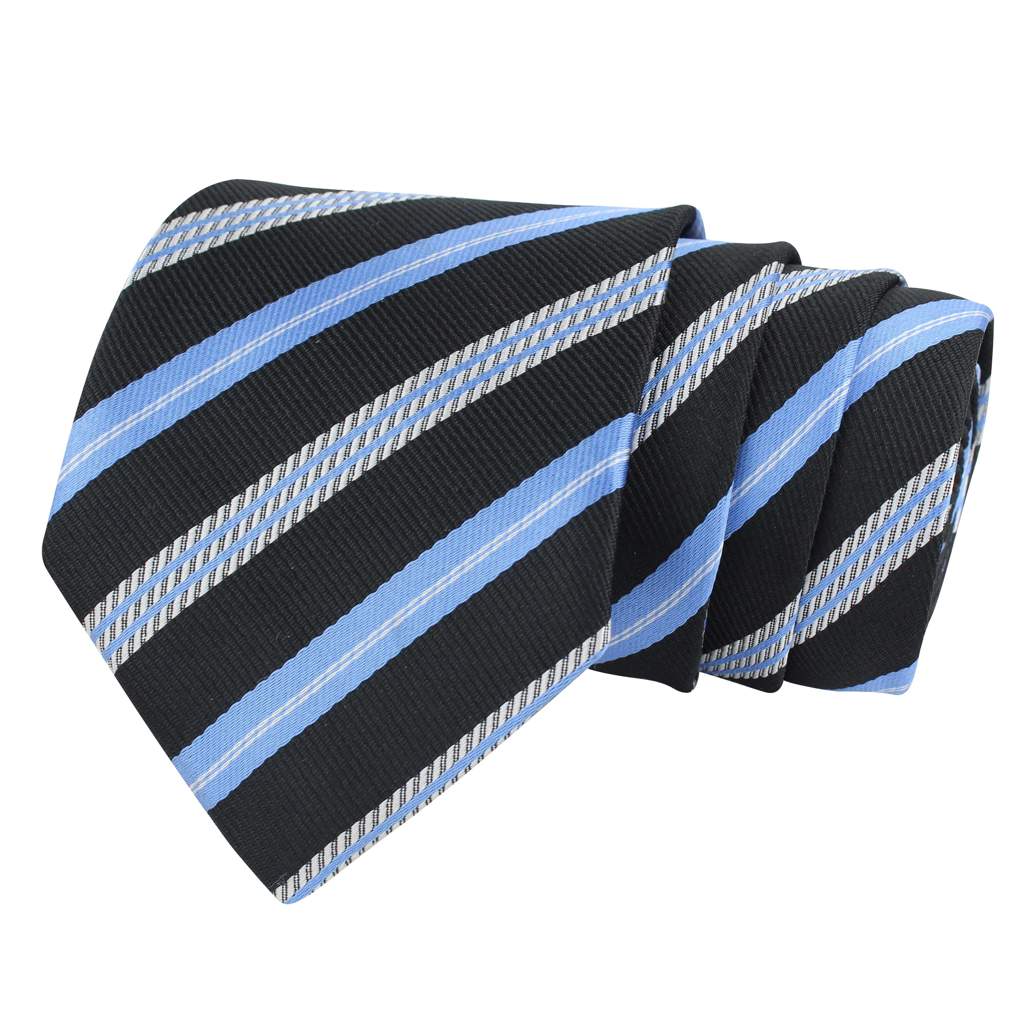 Kovove Elegant Black Striped Neck Tie For Men