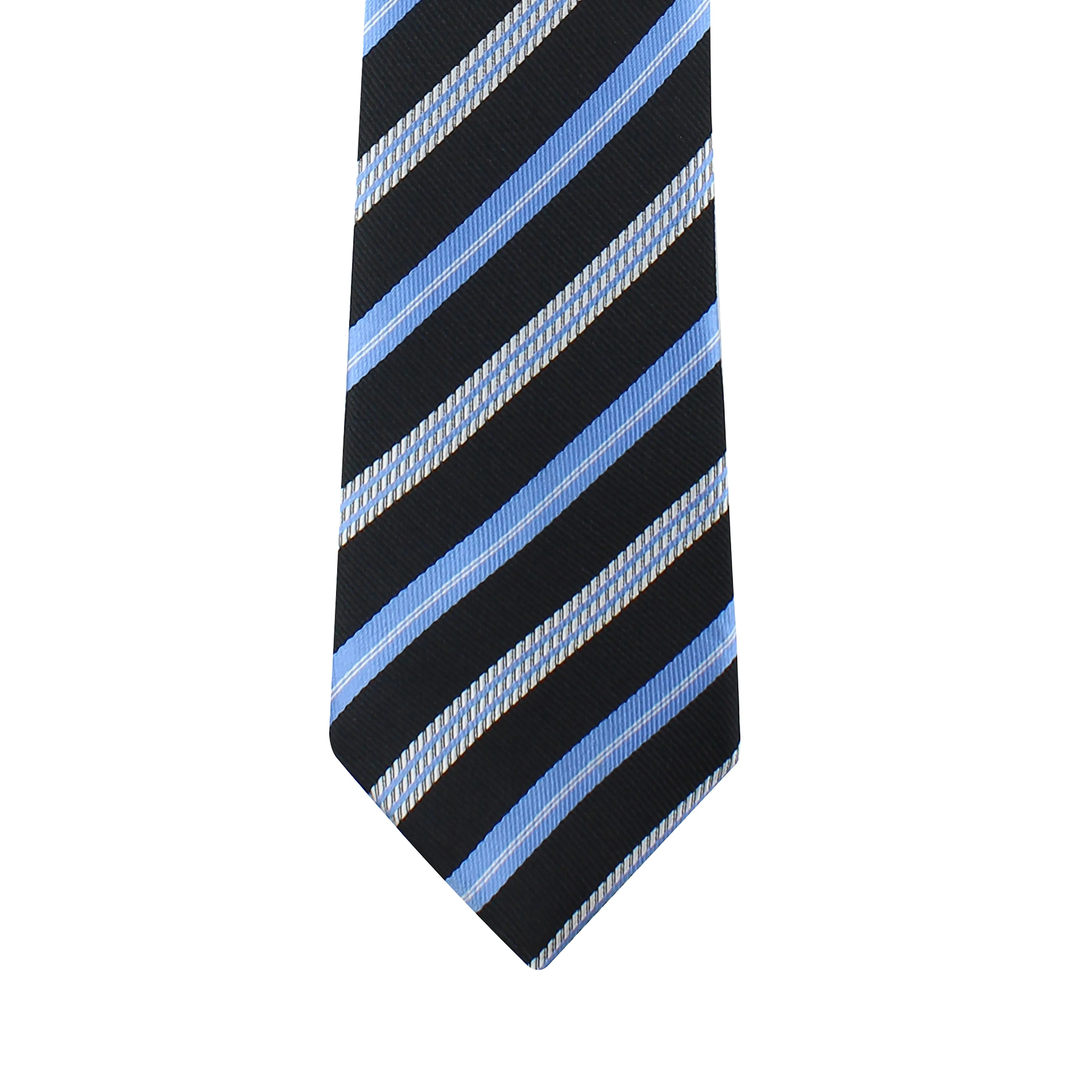 Kovove Elegant Black Striped Neck Tie For Men