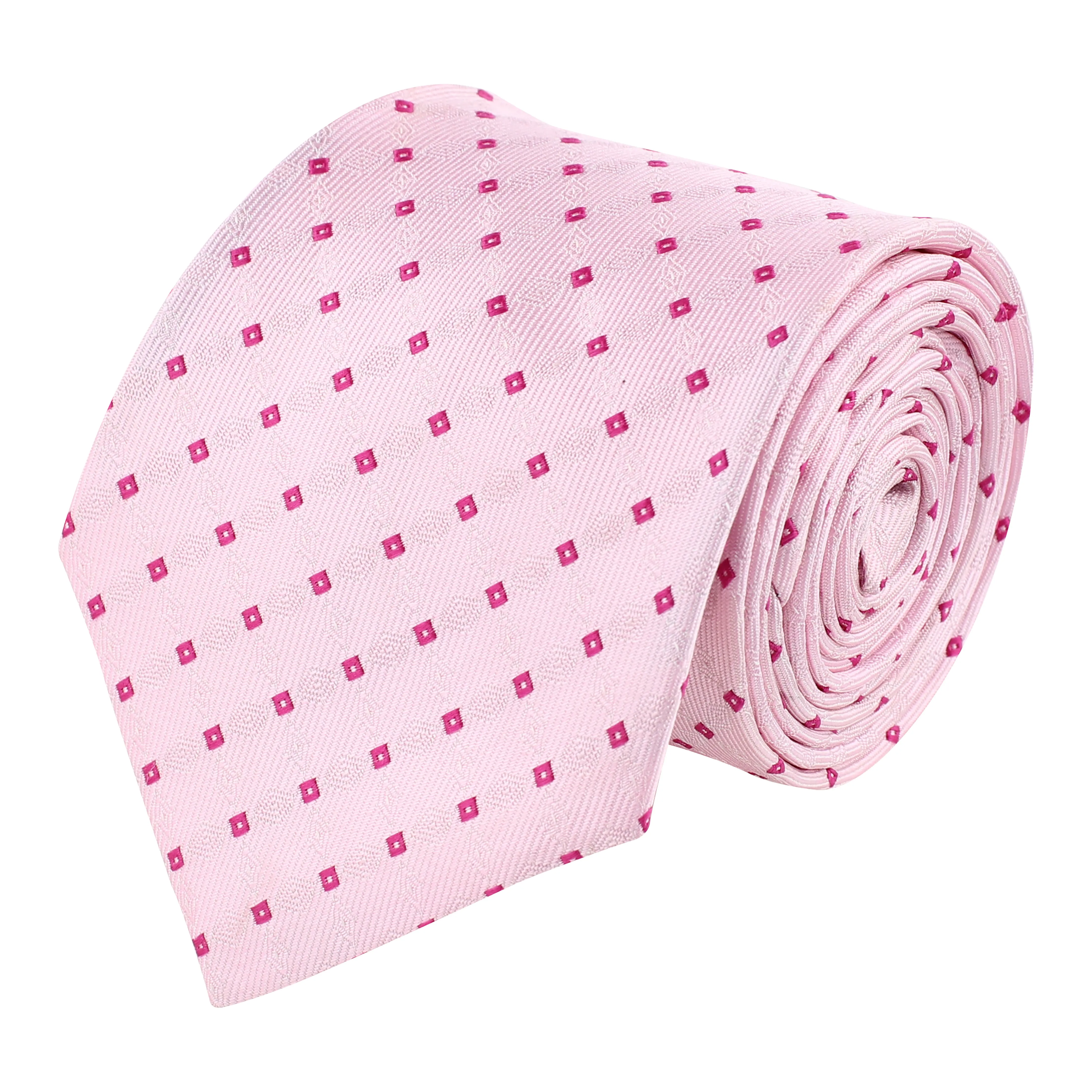 Kovove Elegant Pink Checkered Neck Tie For Men