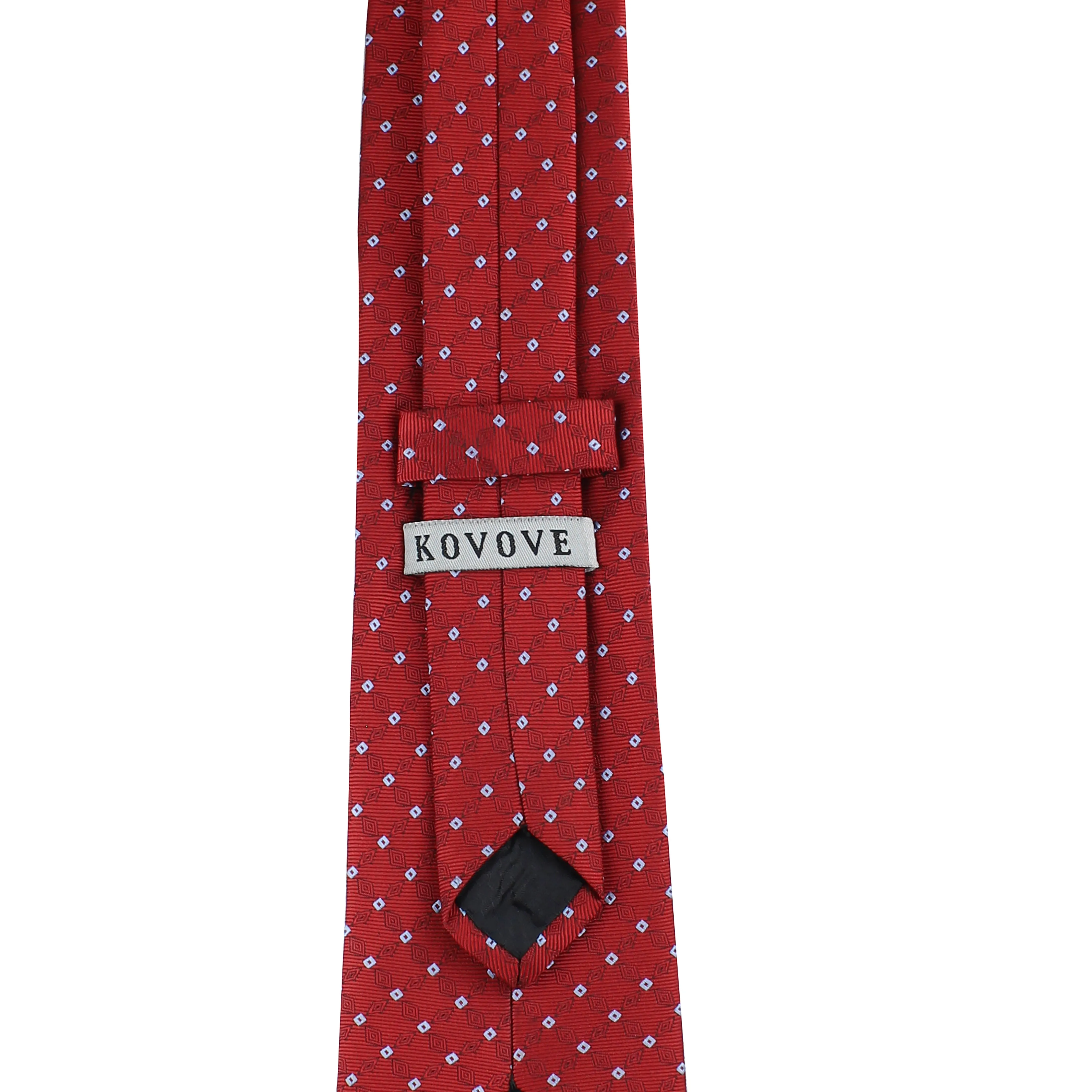 Kovove Maroon Checkered Neck Tie For Men