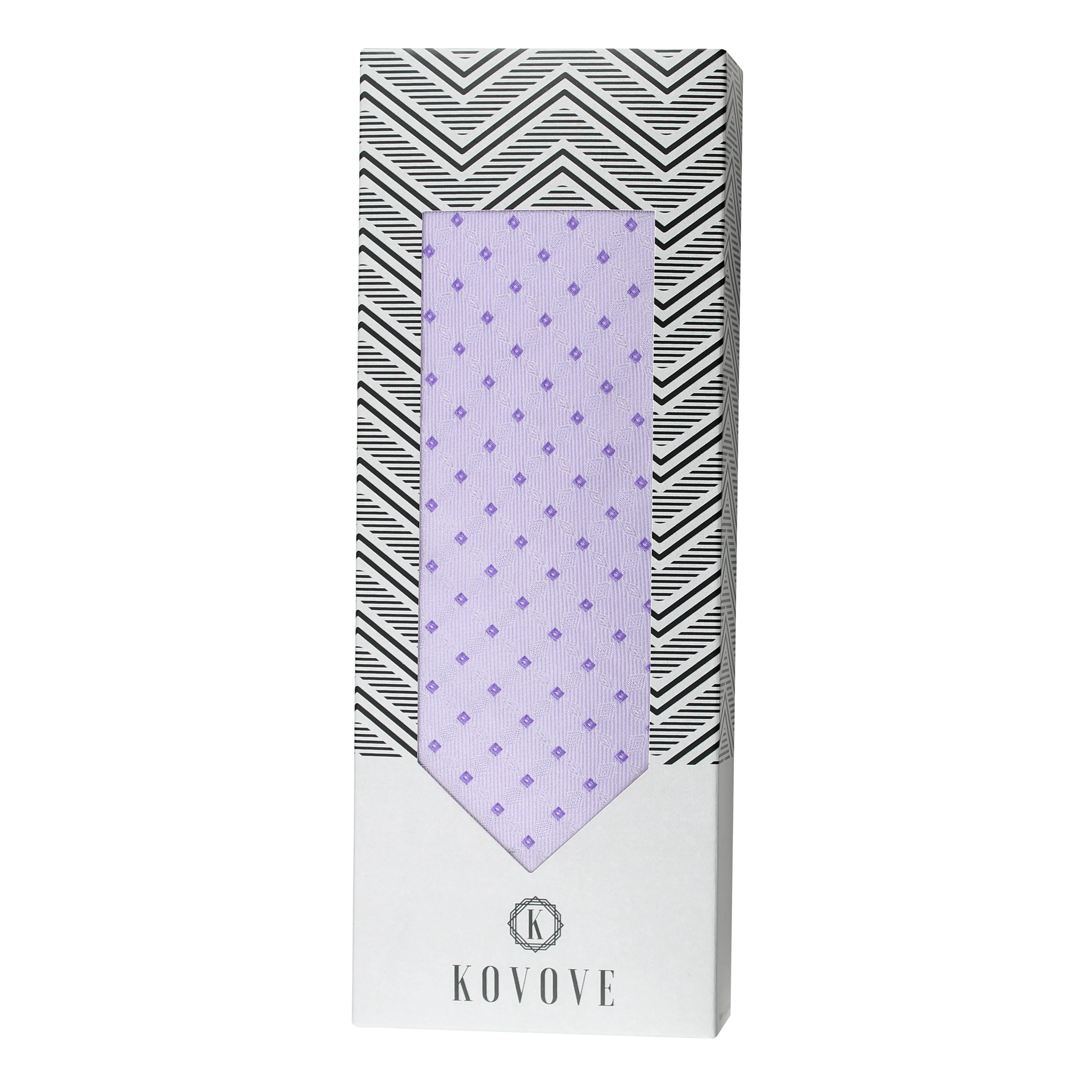 Kovove Purple Checkered Neck Tie For Men