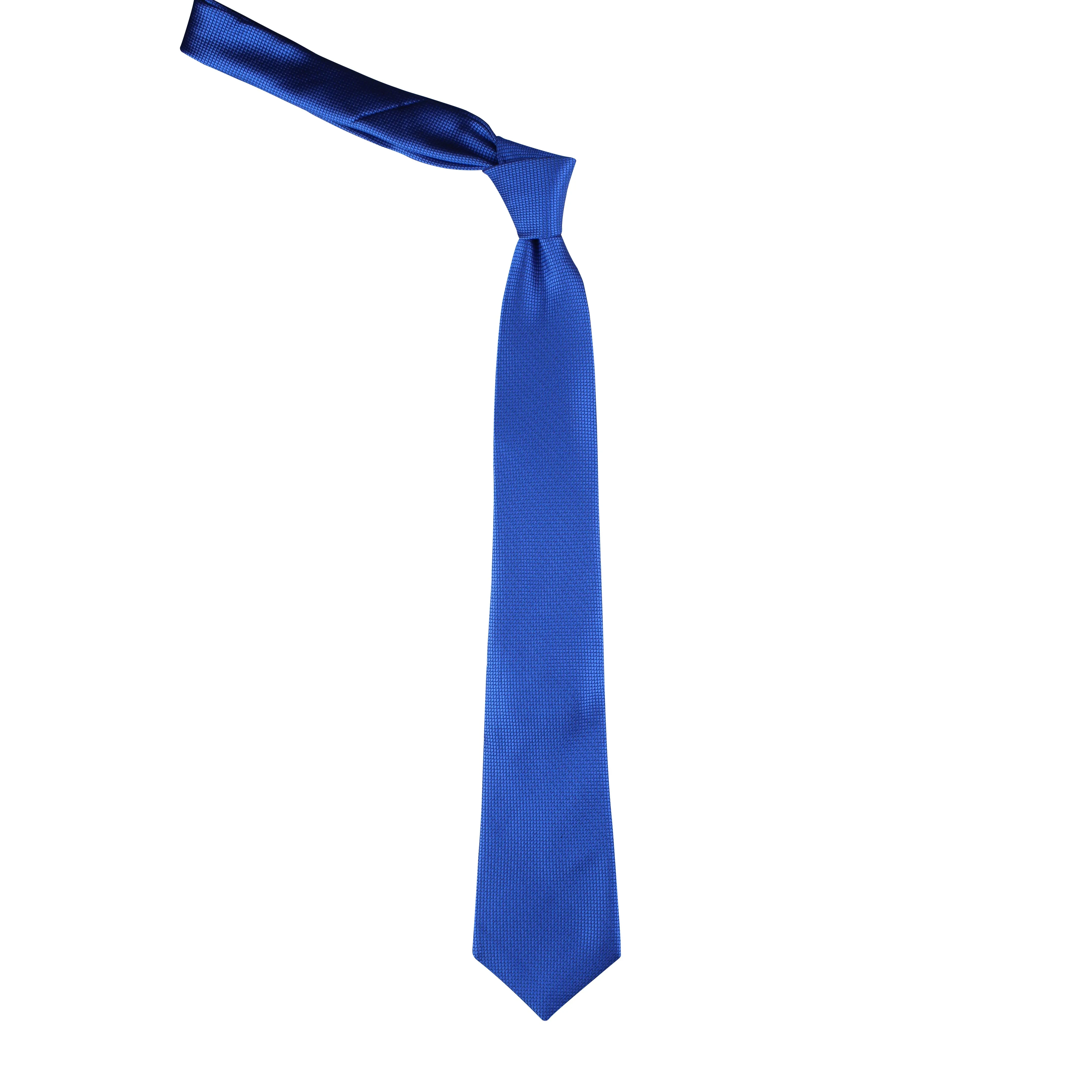 Kovove Refreshing Blue Checkered Neck Tie For Men