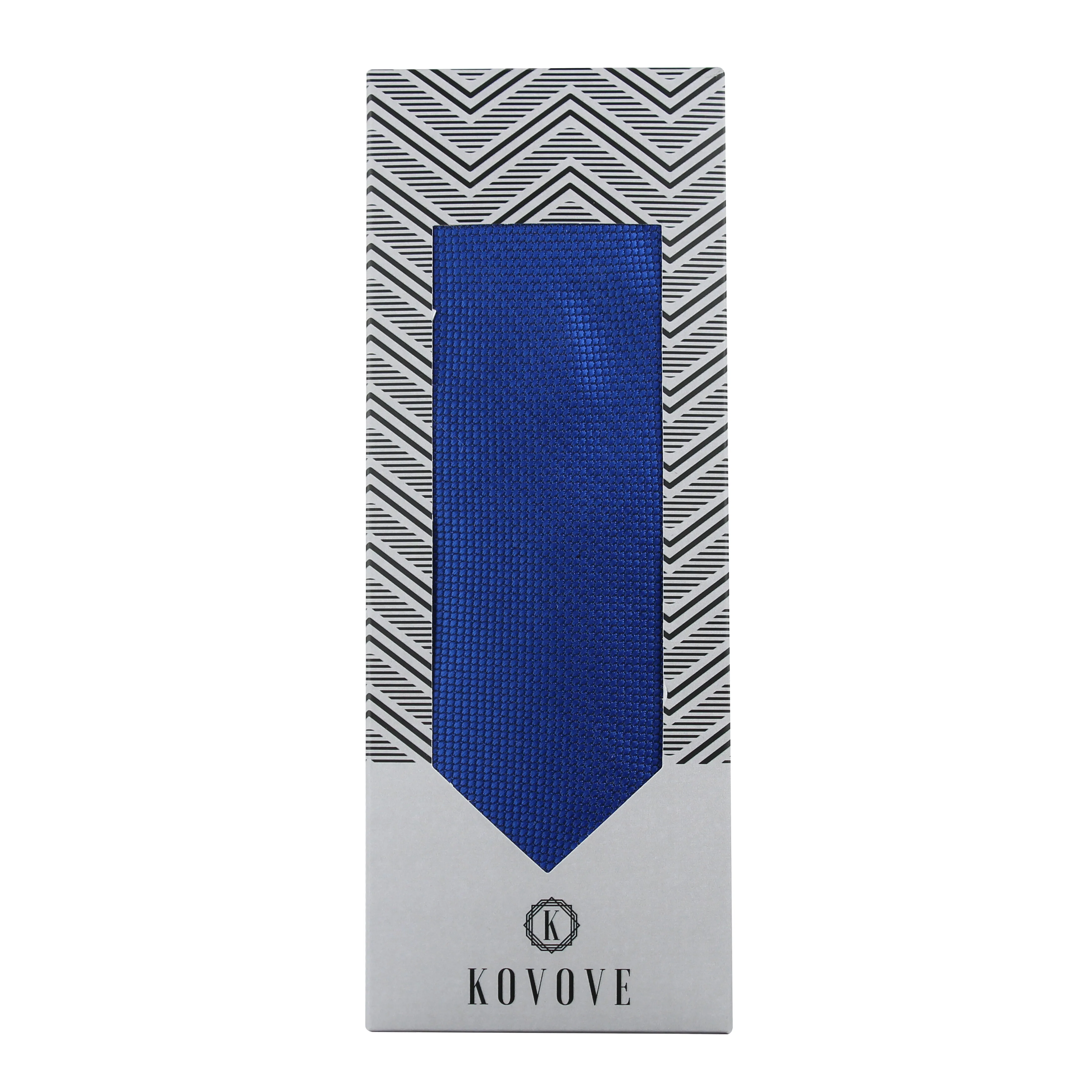 Kovove Refreshing Blue Checkered Neck Tie For Men