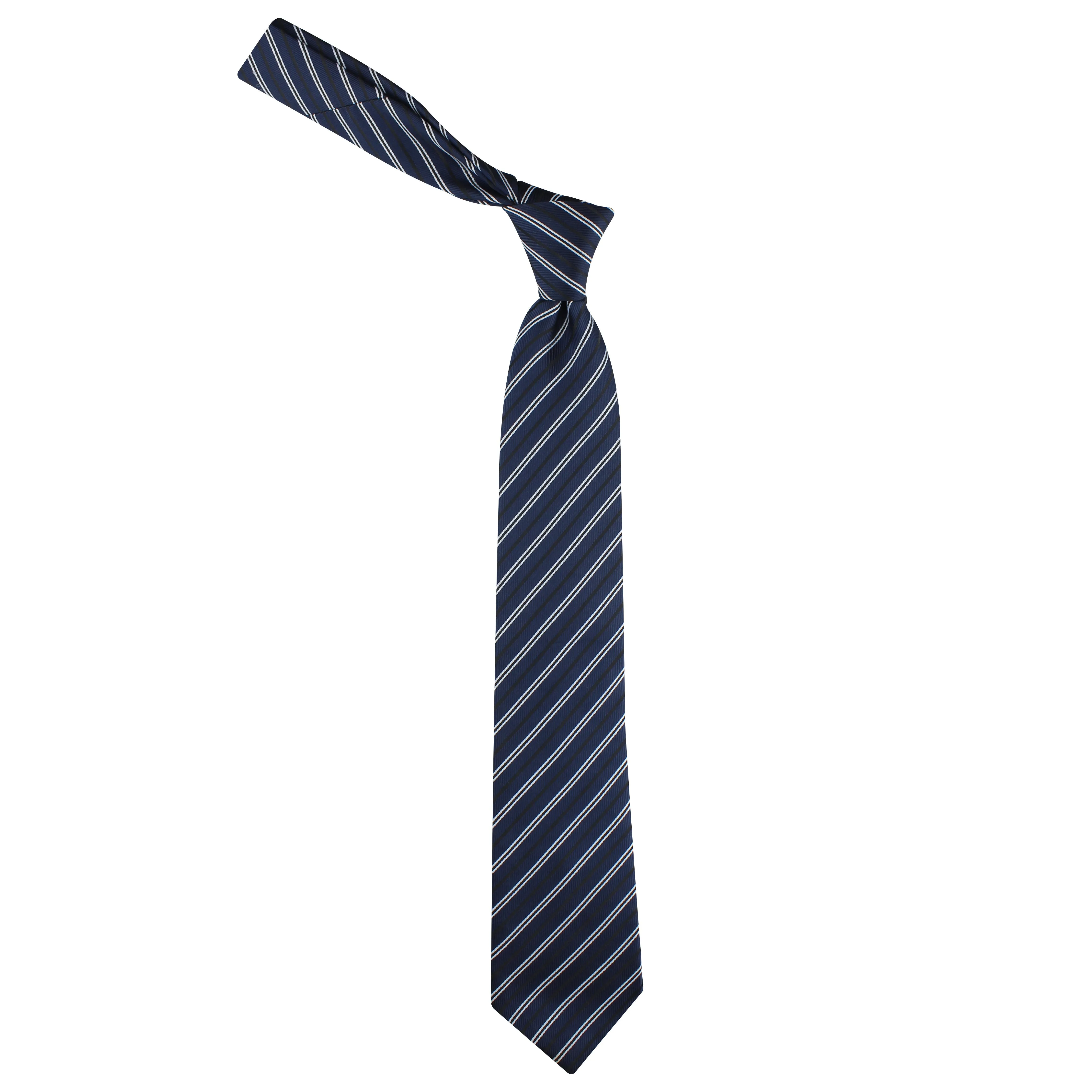 Kovove The Blue Treat Striped Neck Tie For Men