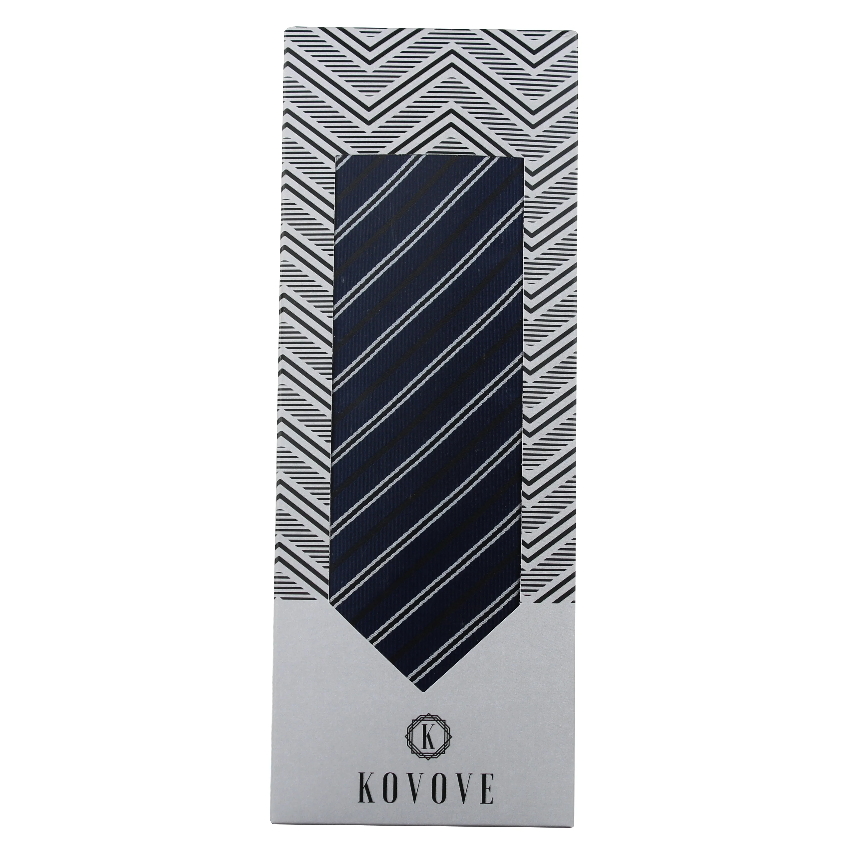 Kovove The Blue Treat Striped Neck Tie For Men