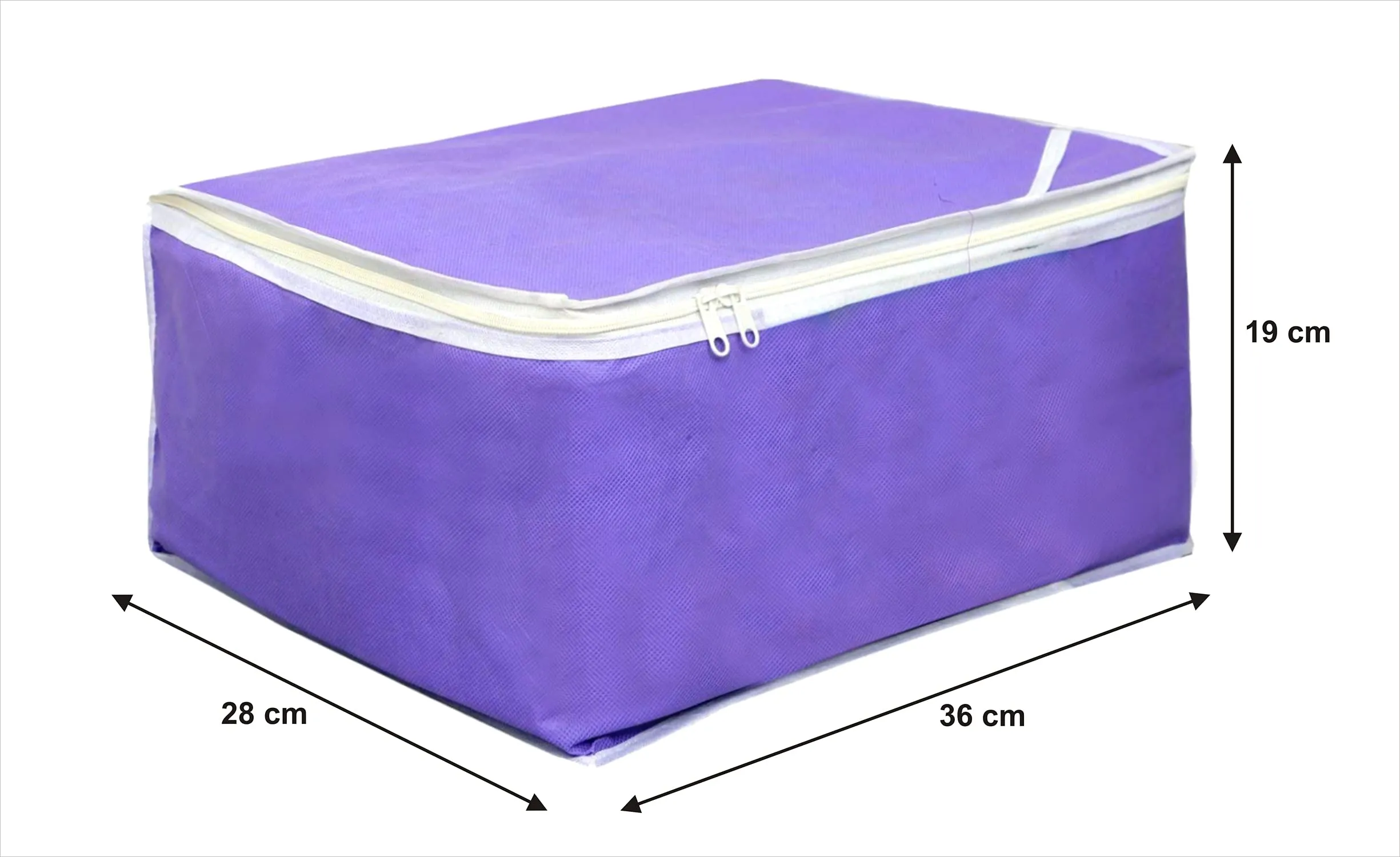 Kuber Industries Non Woven Petticoat Cover Wardrobe Organiser Clothes Storage Bag-Pack of 3 (Purple)-HS_38_KUBMART21679