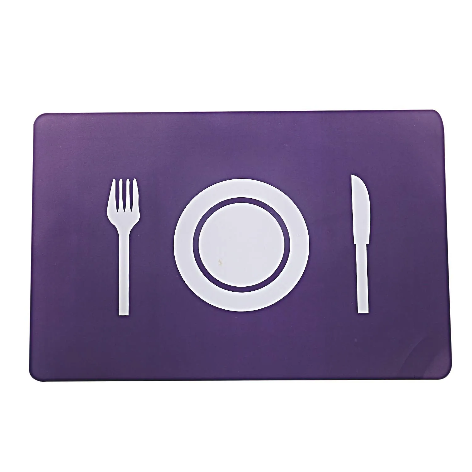 Kuber Industries Plate Design PVC 6 Pieces Fridge Mats (Purple) - CTKTC21859