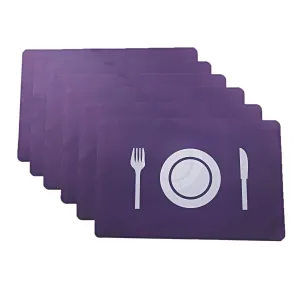 Kuber Industries Plate Design PVC 6 Pieces Fridge Mats (Purple) - CTKTC21859