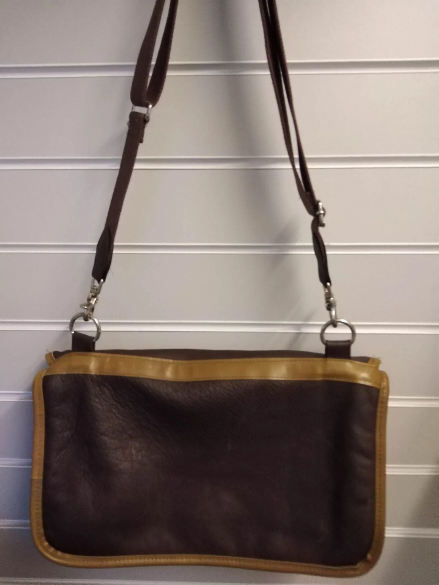 Large Leather Satchel - Chocolate