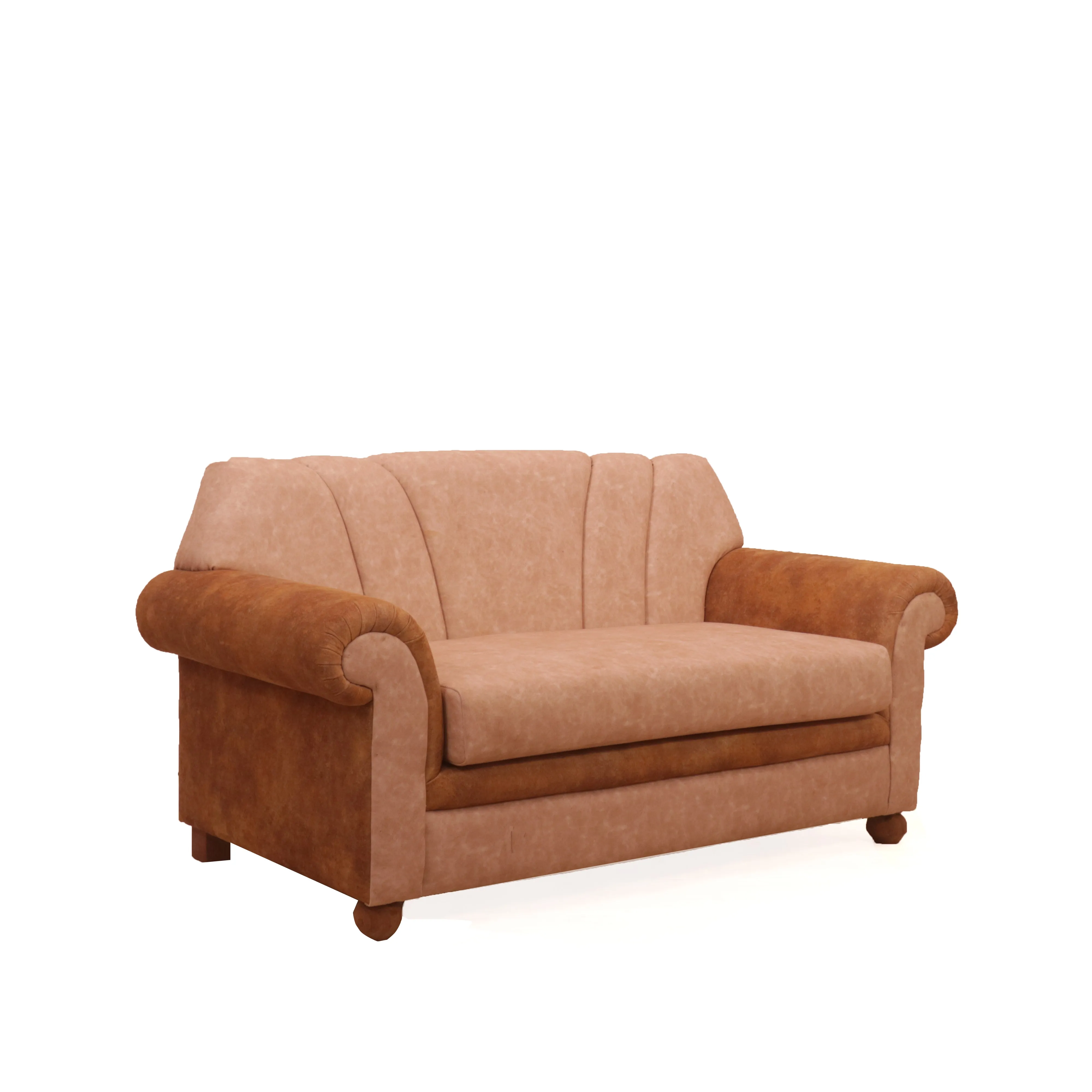 Layered Upholstered Beige Couch