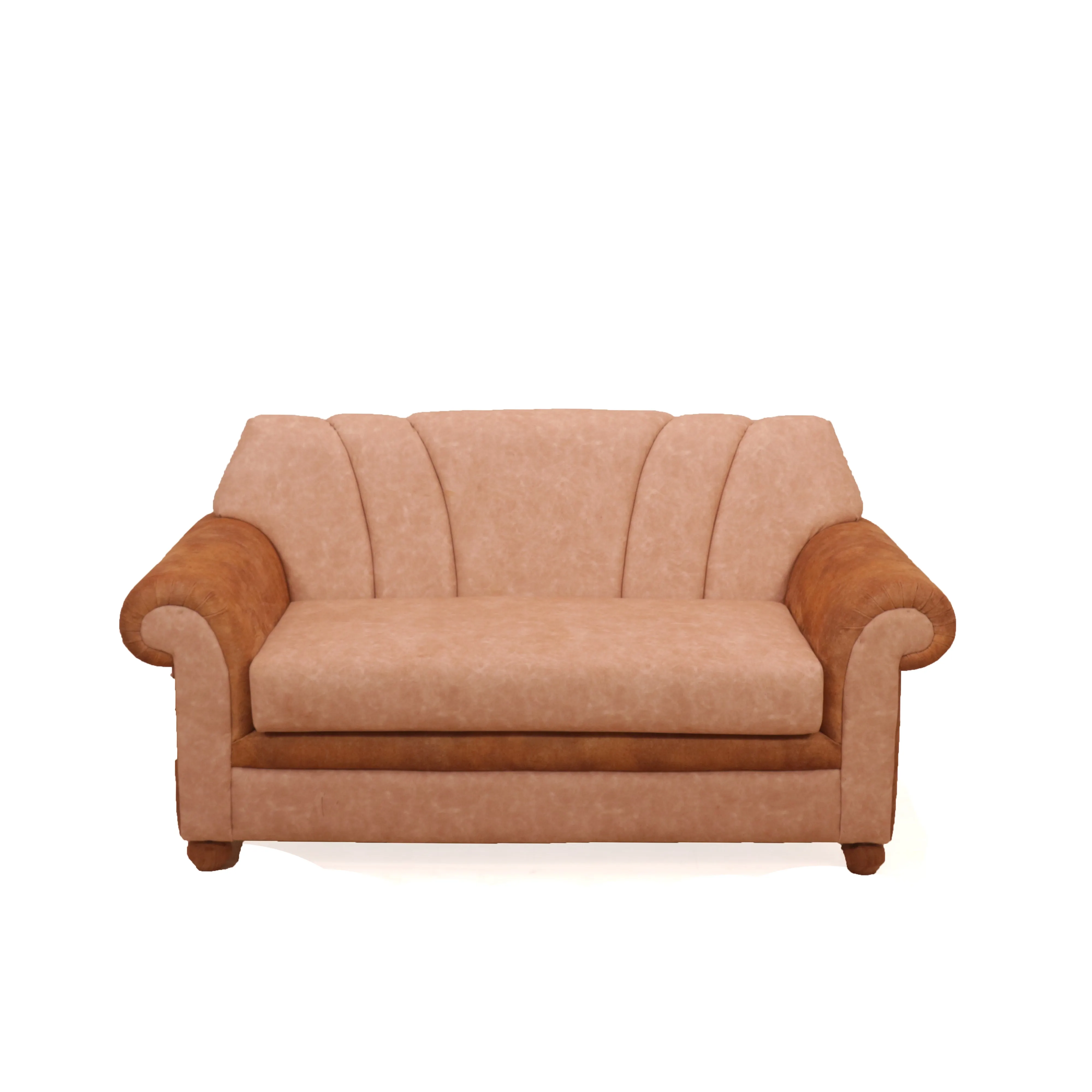 Layered Upholstered Beige Couch