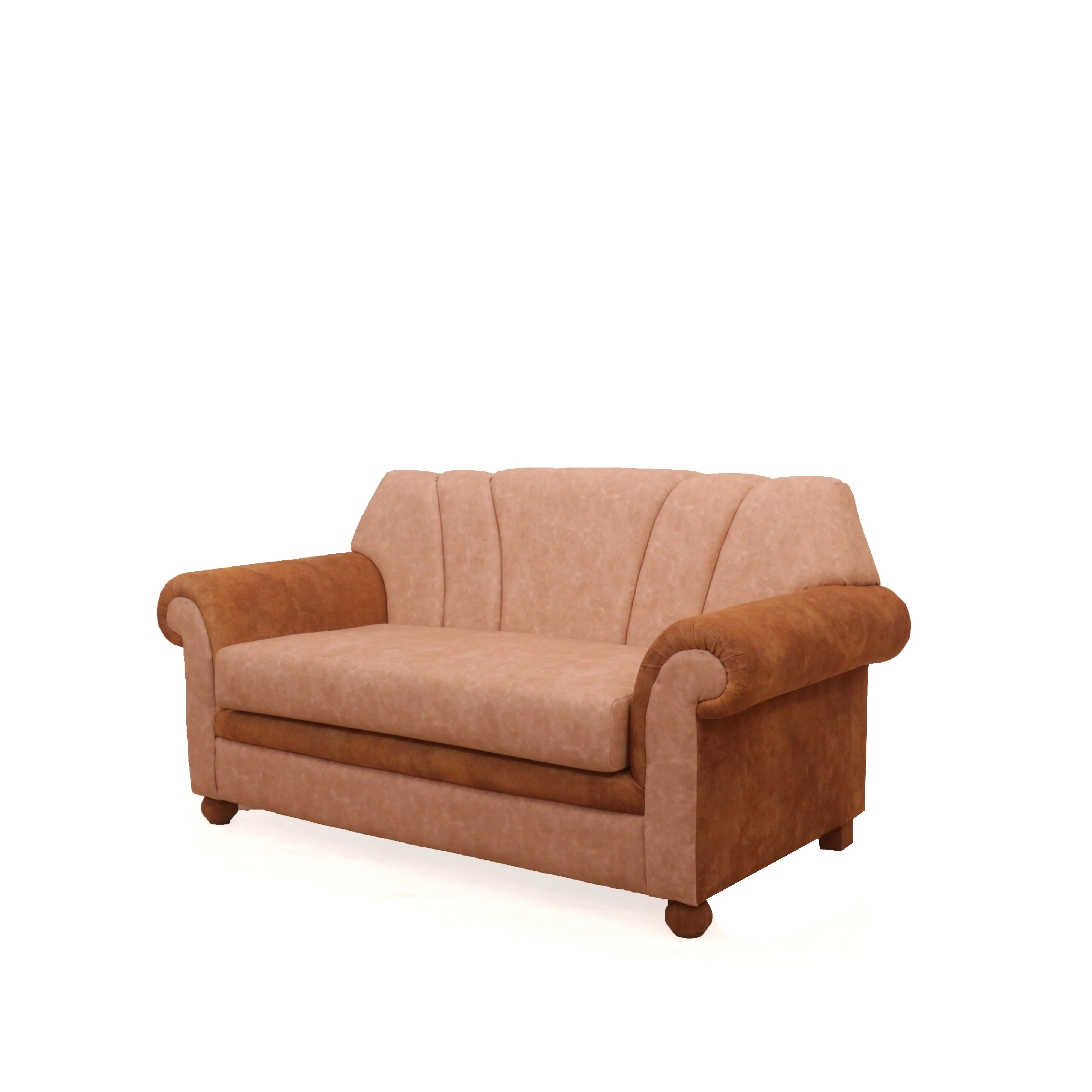 Layered Upholstered Beige Couch