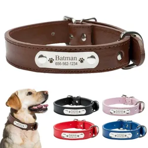 Leather Dog Collar Durable Adjustable