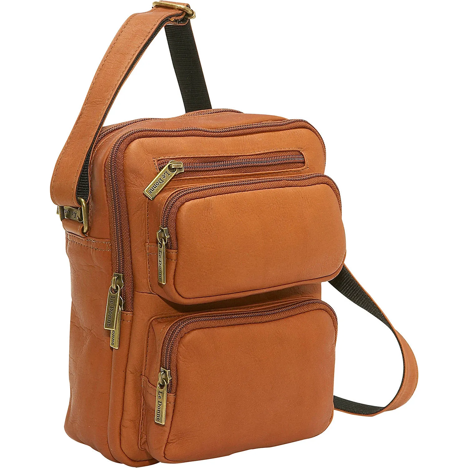 LeDonne Leather Multi Pocket Mens Bag