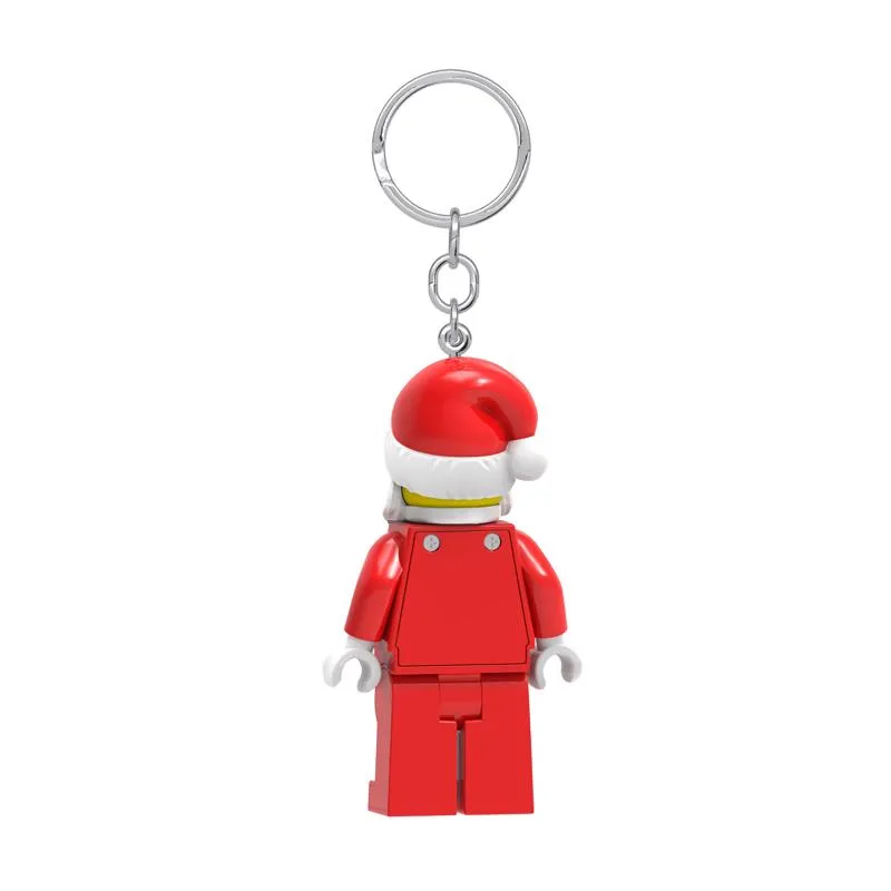 LEGO Classic Plastic Red/White Santa Keychain w/LED Light