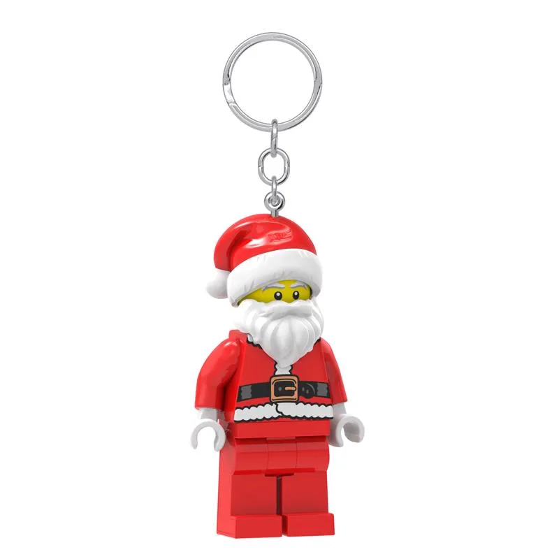 LEGO Classic Plastic Red/White Santa Keychain w/LED Light