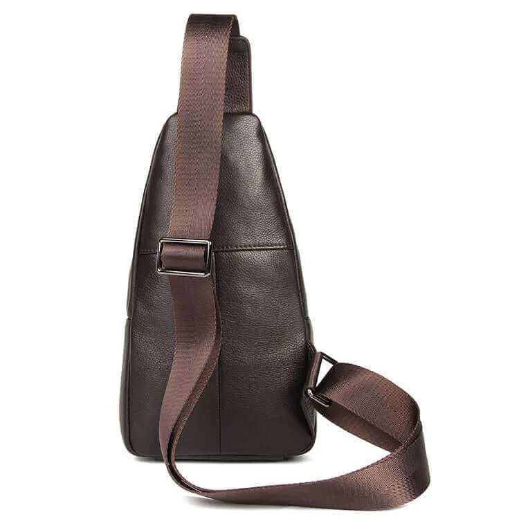 Men's Leather Chest Bag - Crossbody Sling Bag NZ