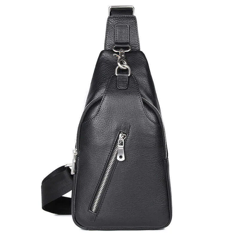 Men's Leather Chest Bag - Crossbody Sling Bag NZ