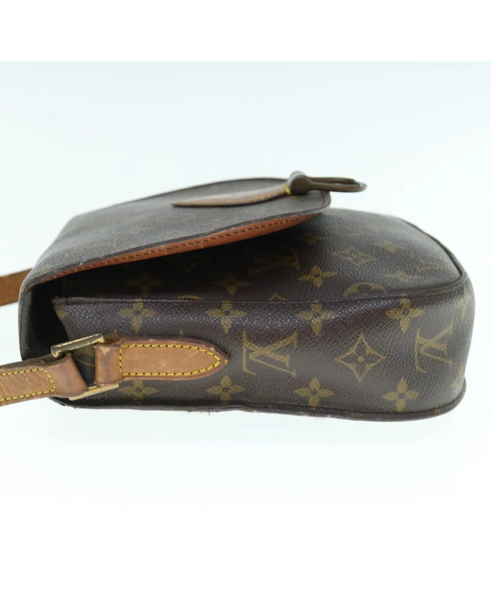 Monogram Shoulder Bag with Adjustable Strap and Multiple Pockets