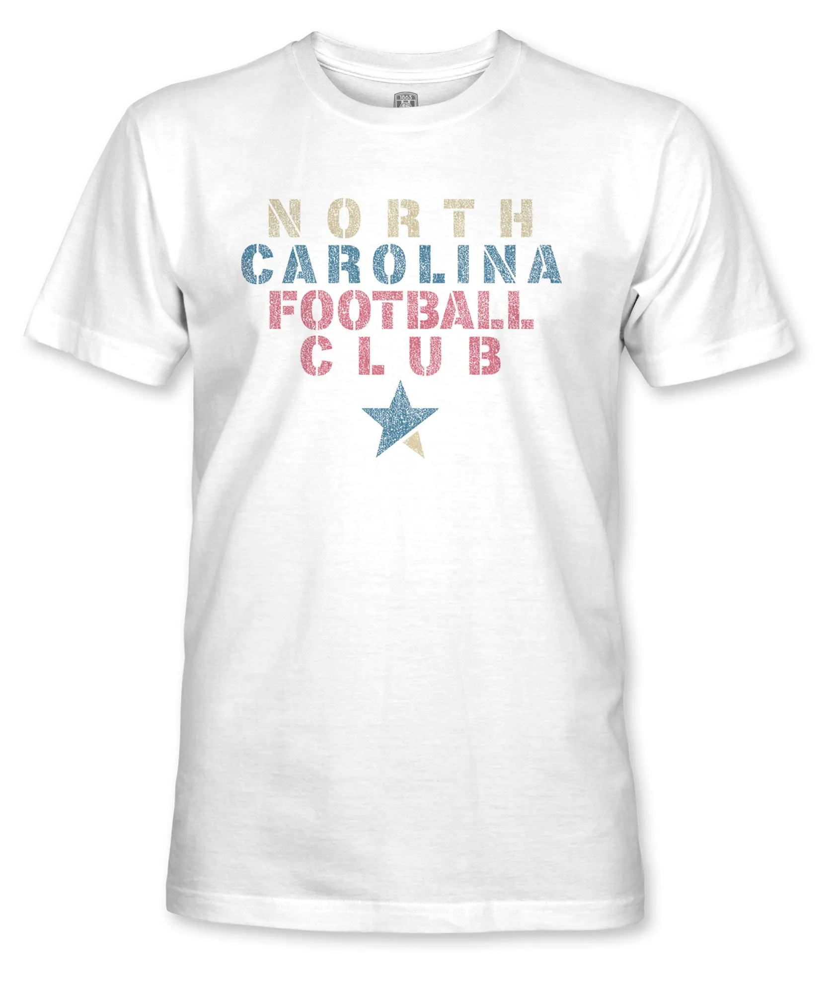 North Carolina FC Tapered Text Cotton T-Shirt - White