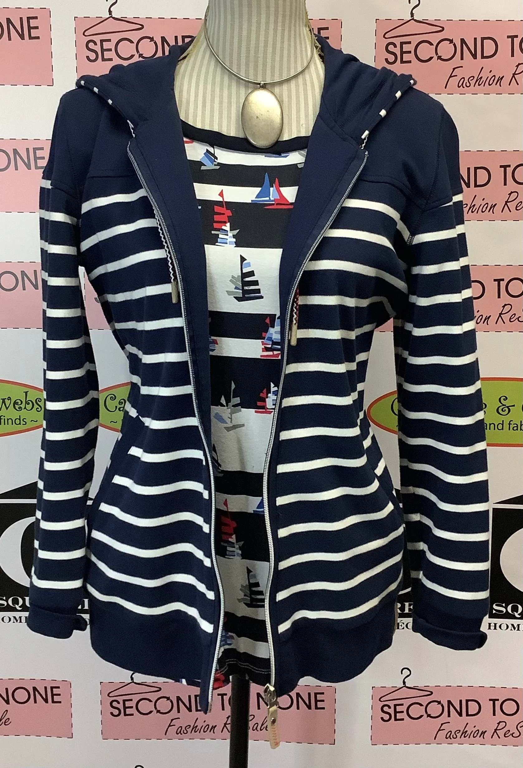 Orly Sailboat Striped Top (L)