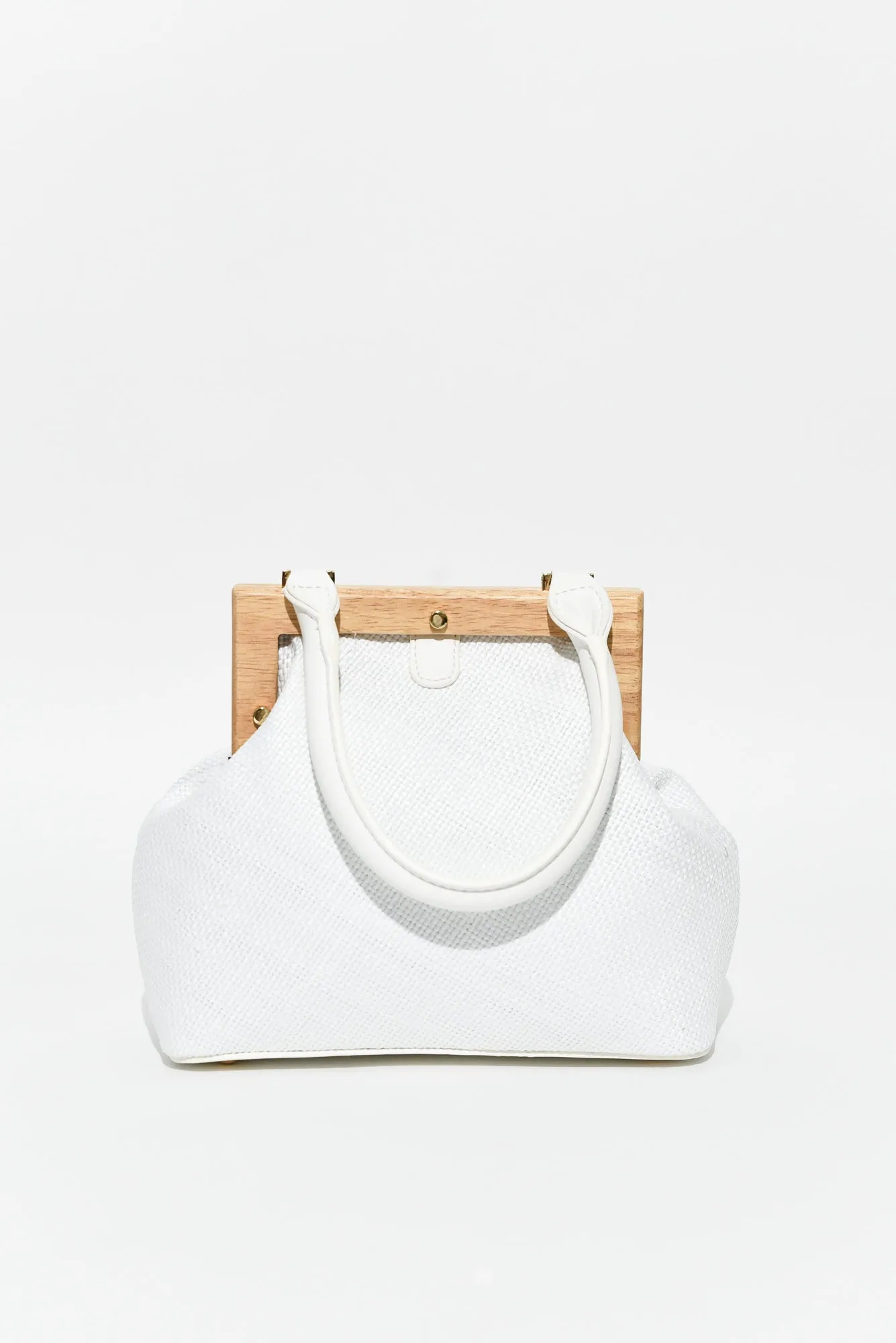 Piper White Straw Bag