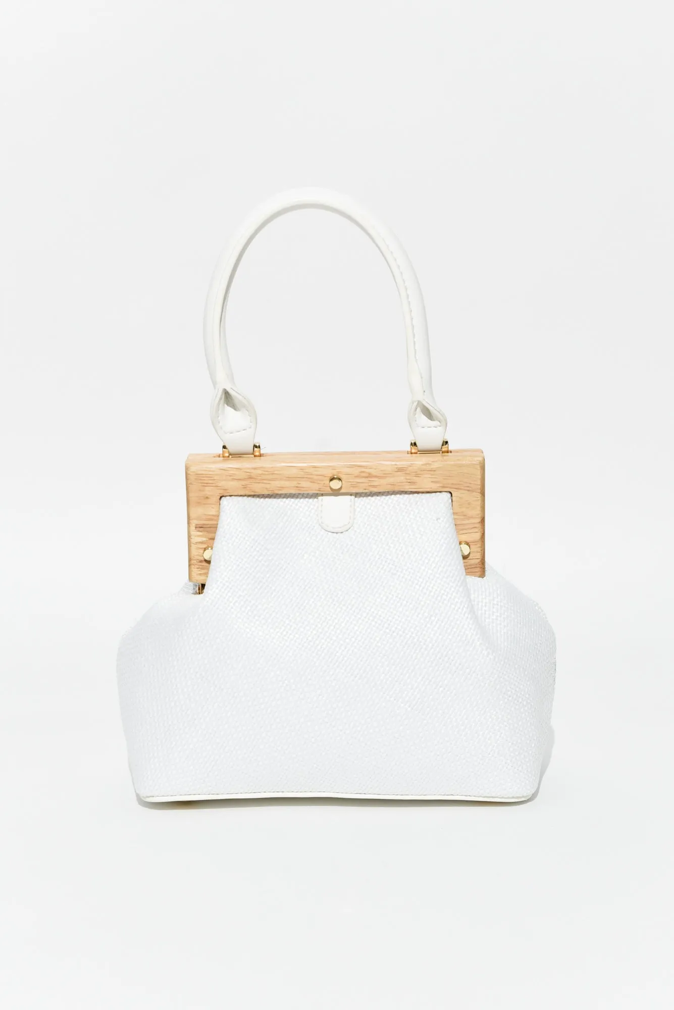 Piper White Straw Bag