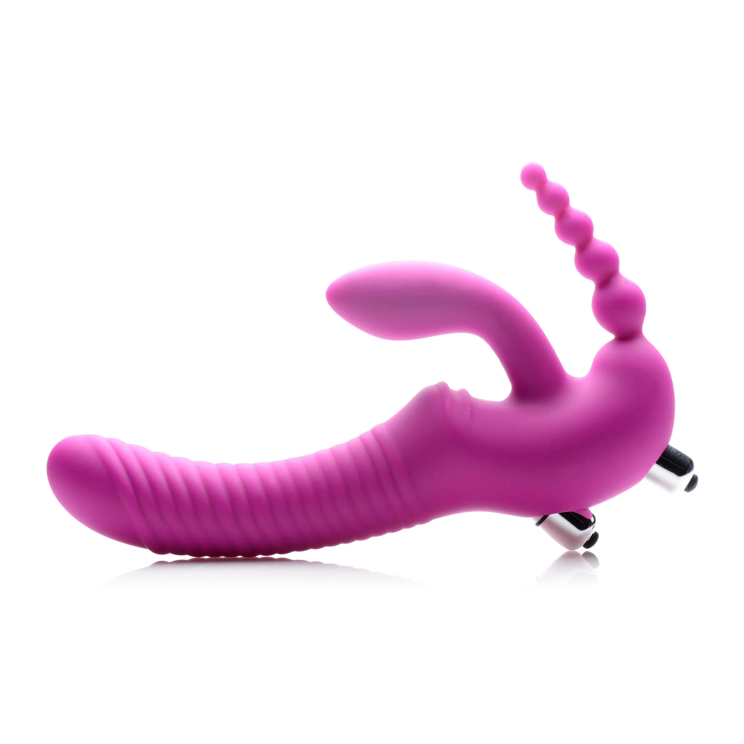 Regal Rider Vibrating Silicone Strapless Strap On Triple G Dildo