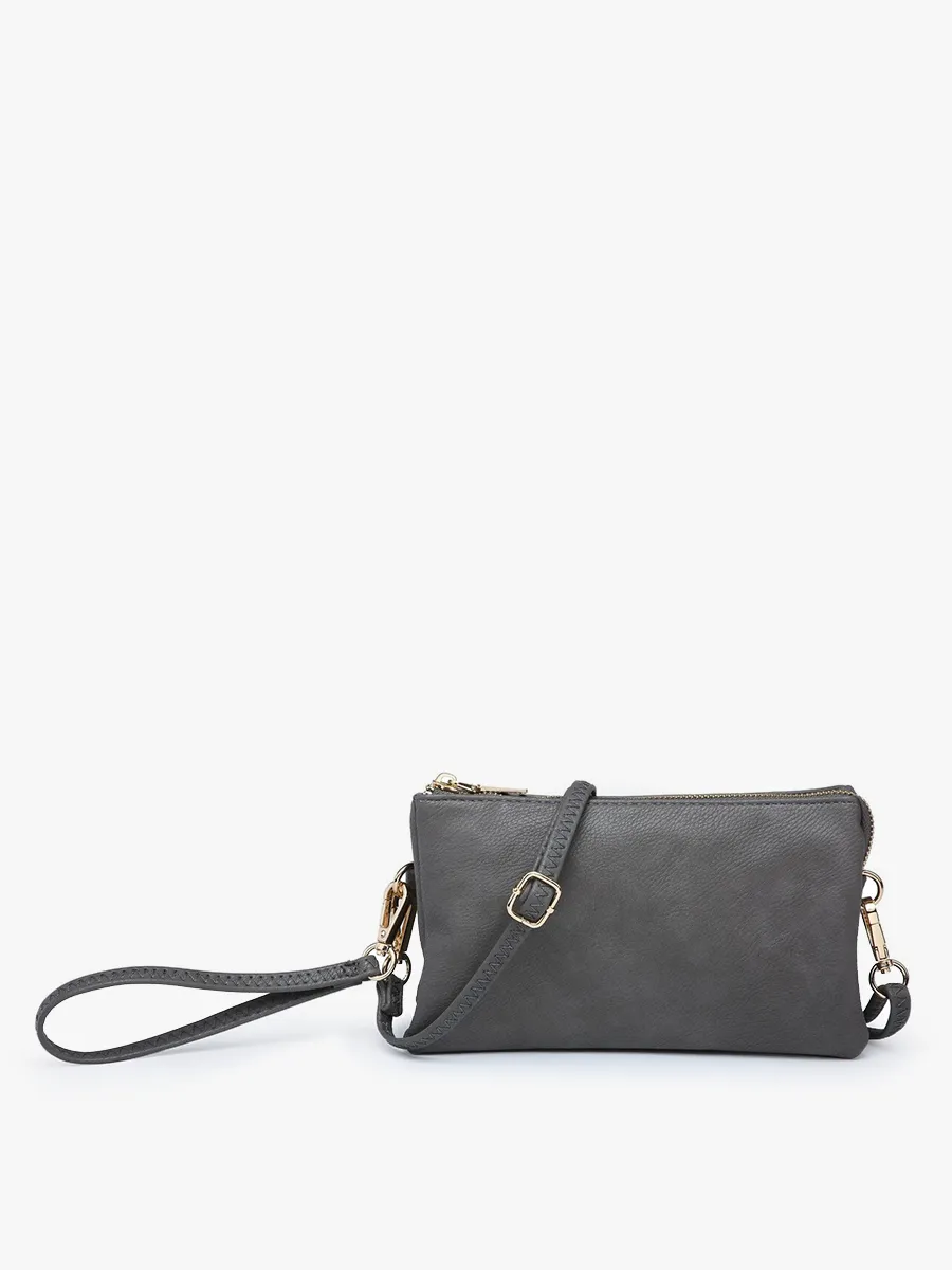 Riley 3 Compartment Crossbody/Wristlet - Slate