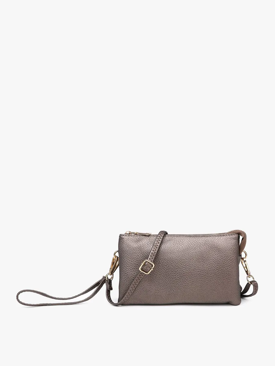 Riley 3 Compartment Crossbody/Wristlet - Slate