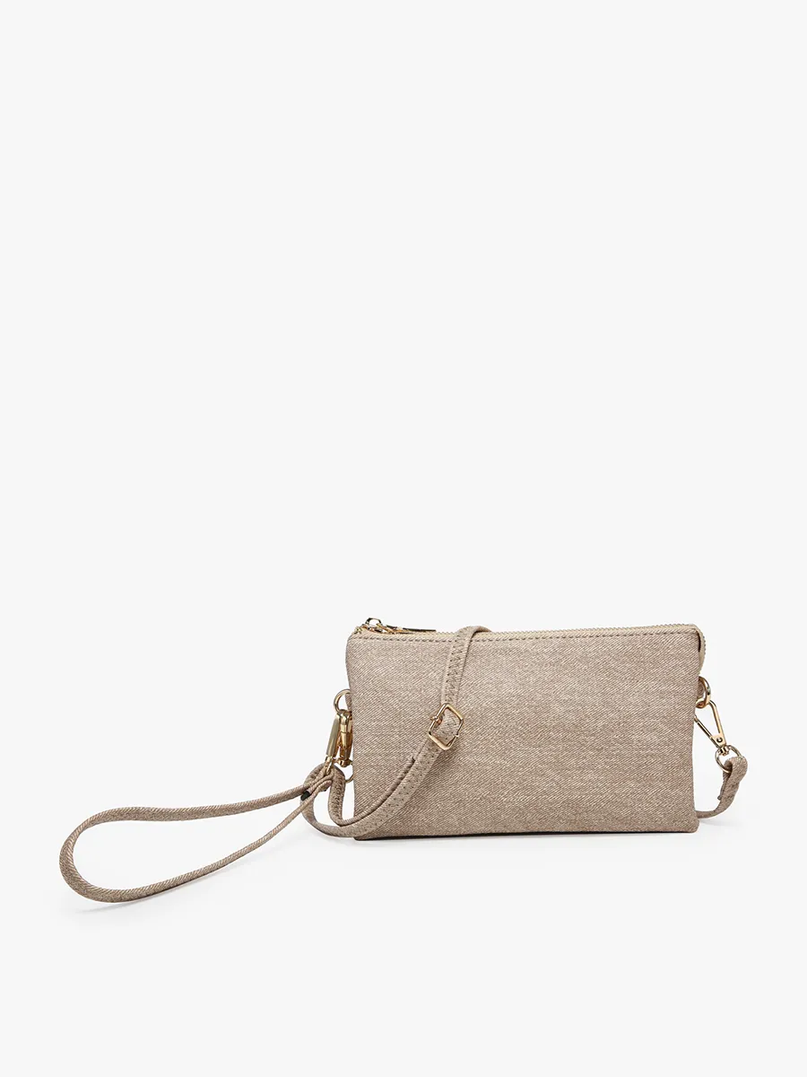 Riley 3 Compartment Crossbody/Wristlet - Slate