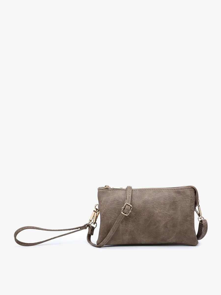 Riley 3 Compartment Crossbody/Wristlet - Slate