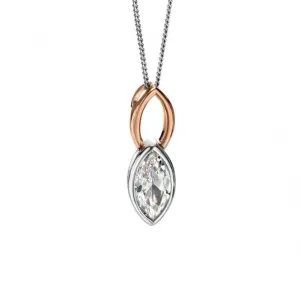 Rose Gold Plated Clear Cubic Zirconia Pendant P4321C