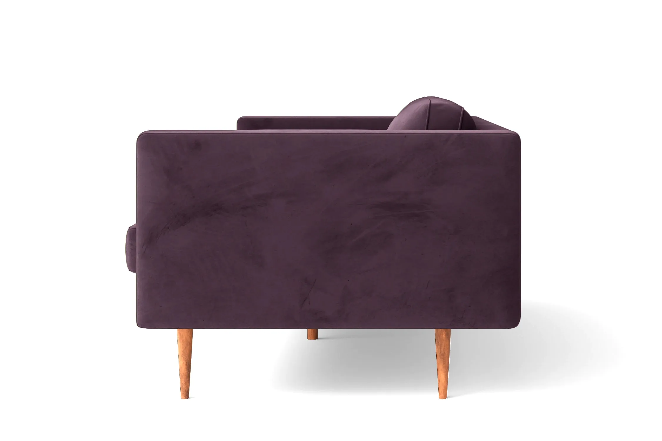 Salerno 3 Seater Sofa Purple Velvet