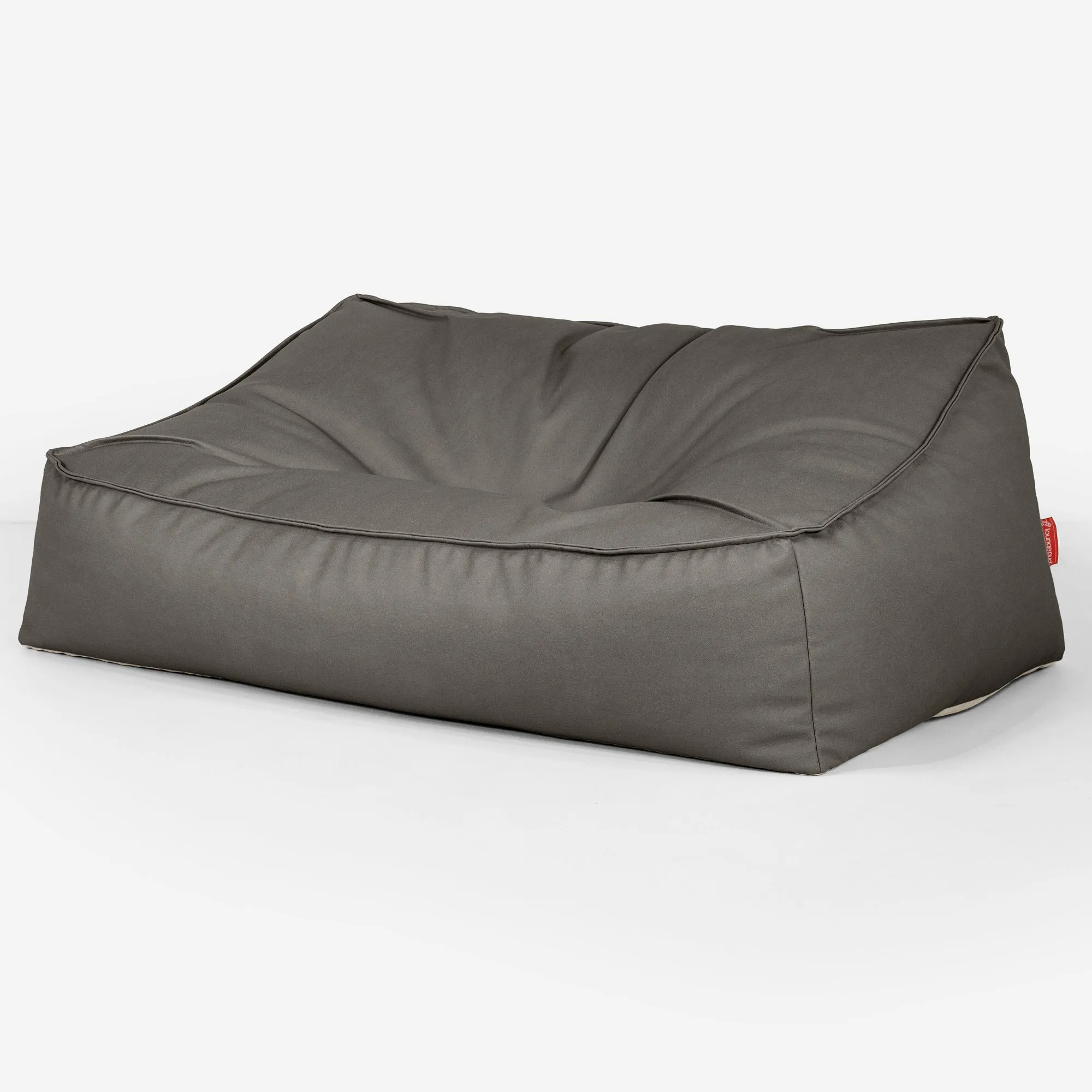 Sloucher Bean Bag Sofa - Vegan Leather Grey