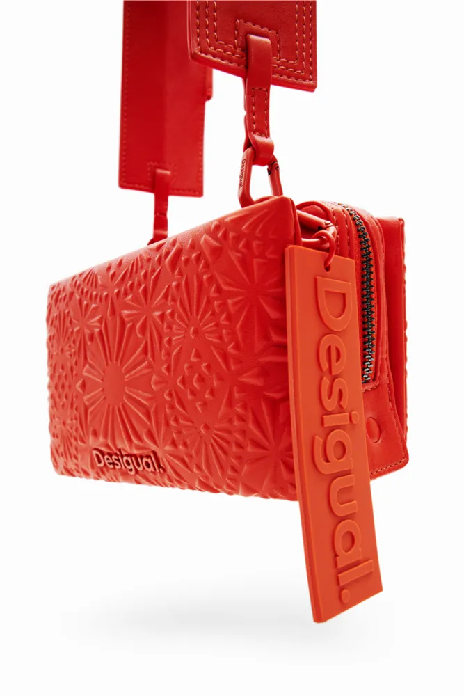 Small Geometric Embossed Crossbody Bag By Desigual