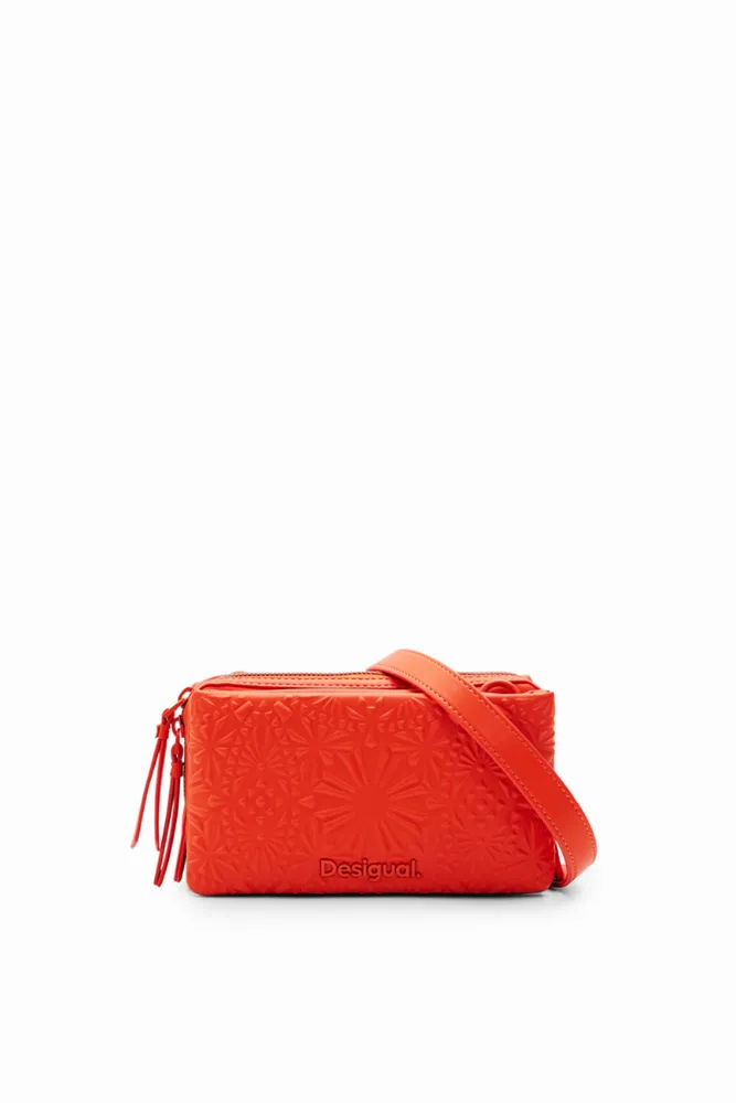 Small Geometric Embossed Crossbody Bag By Desigual