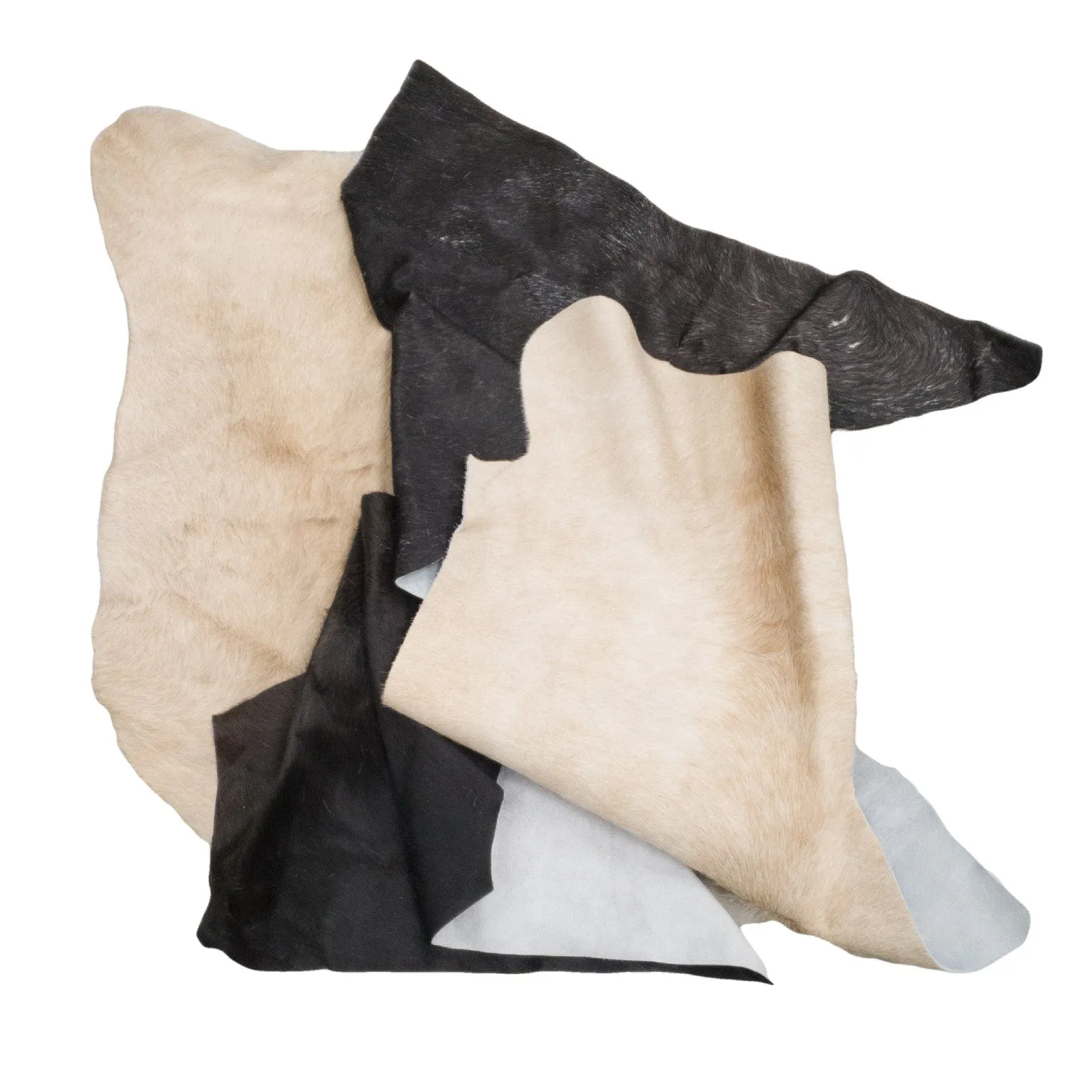 Solid Color, Hair-on Cowhide Scrap Remnant Bags