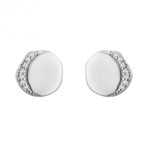 Sterling Silver Platinum Earrings E6371C