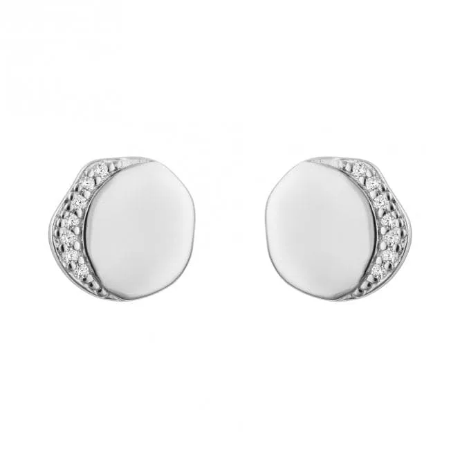 Sterling Silver Platinum Earrings E6371C