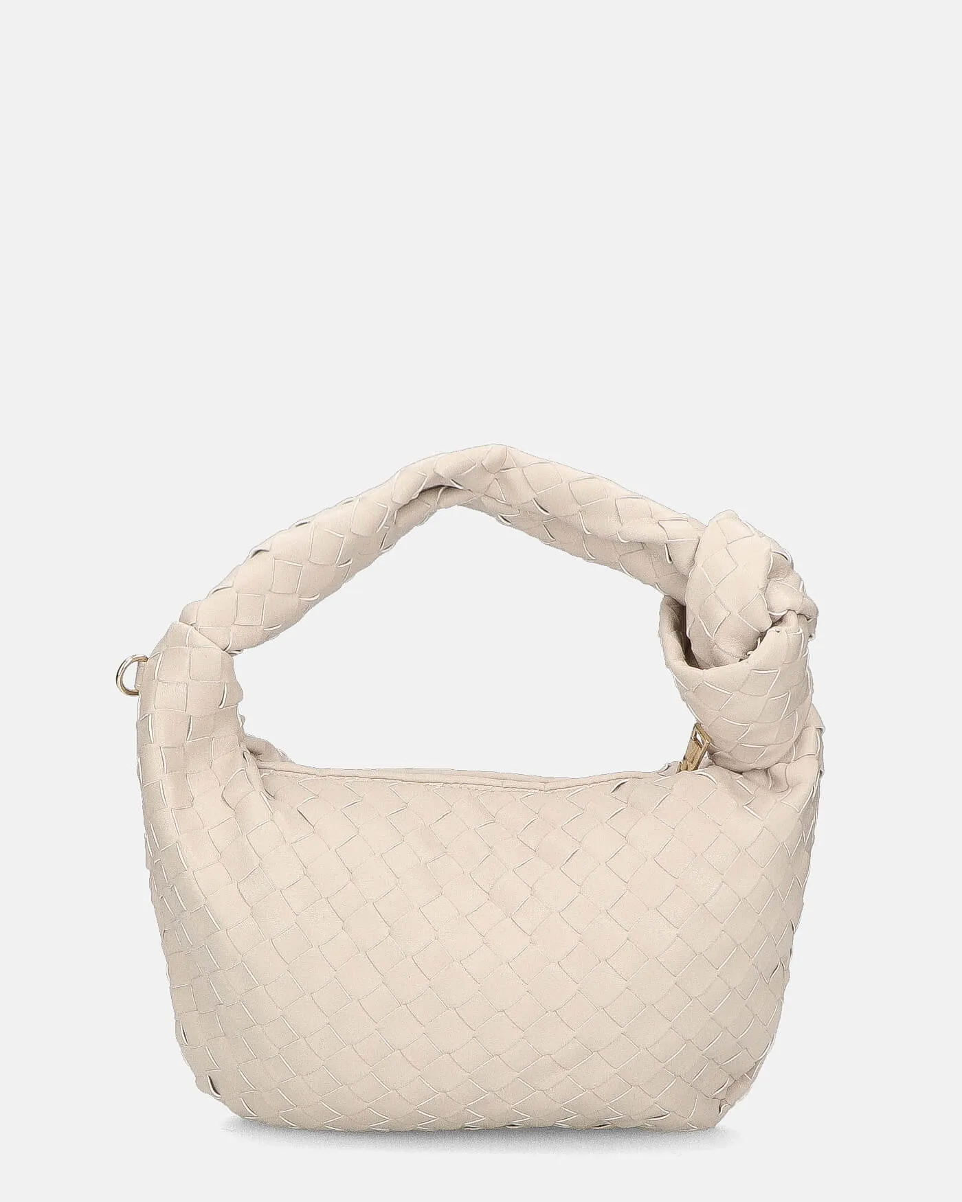 TAYLOR - borsa a spalla beige scuro intrecciata