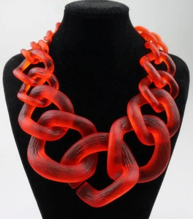 TEEK - Big Acrylic Chunk Chain Necklace